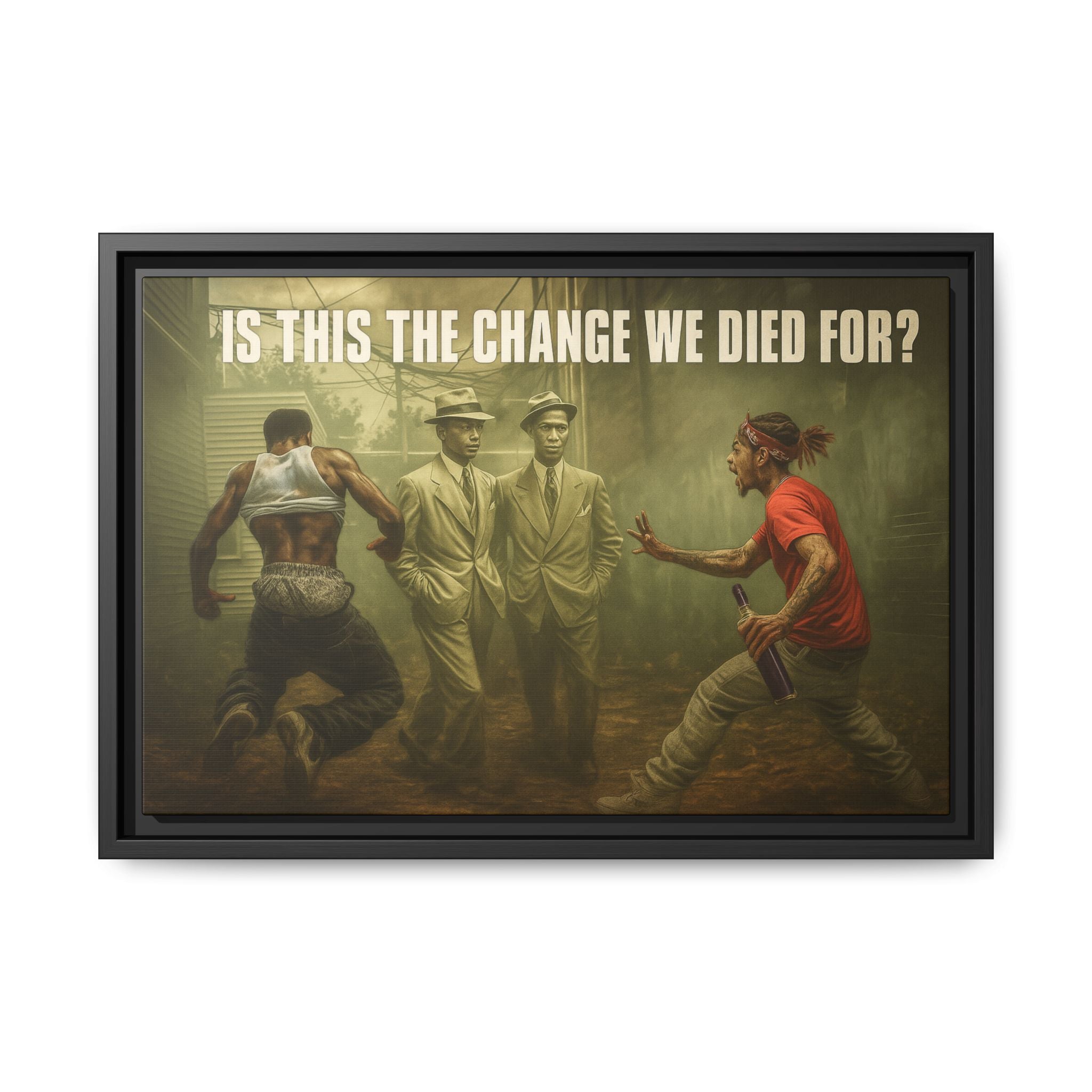Framed Art Print: 'Is This The Change We Died For?' - Social Commentary Wall Decor, Black History Art, Motivational Home Decor, Gift [...]