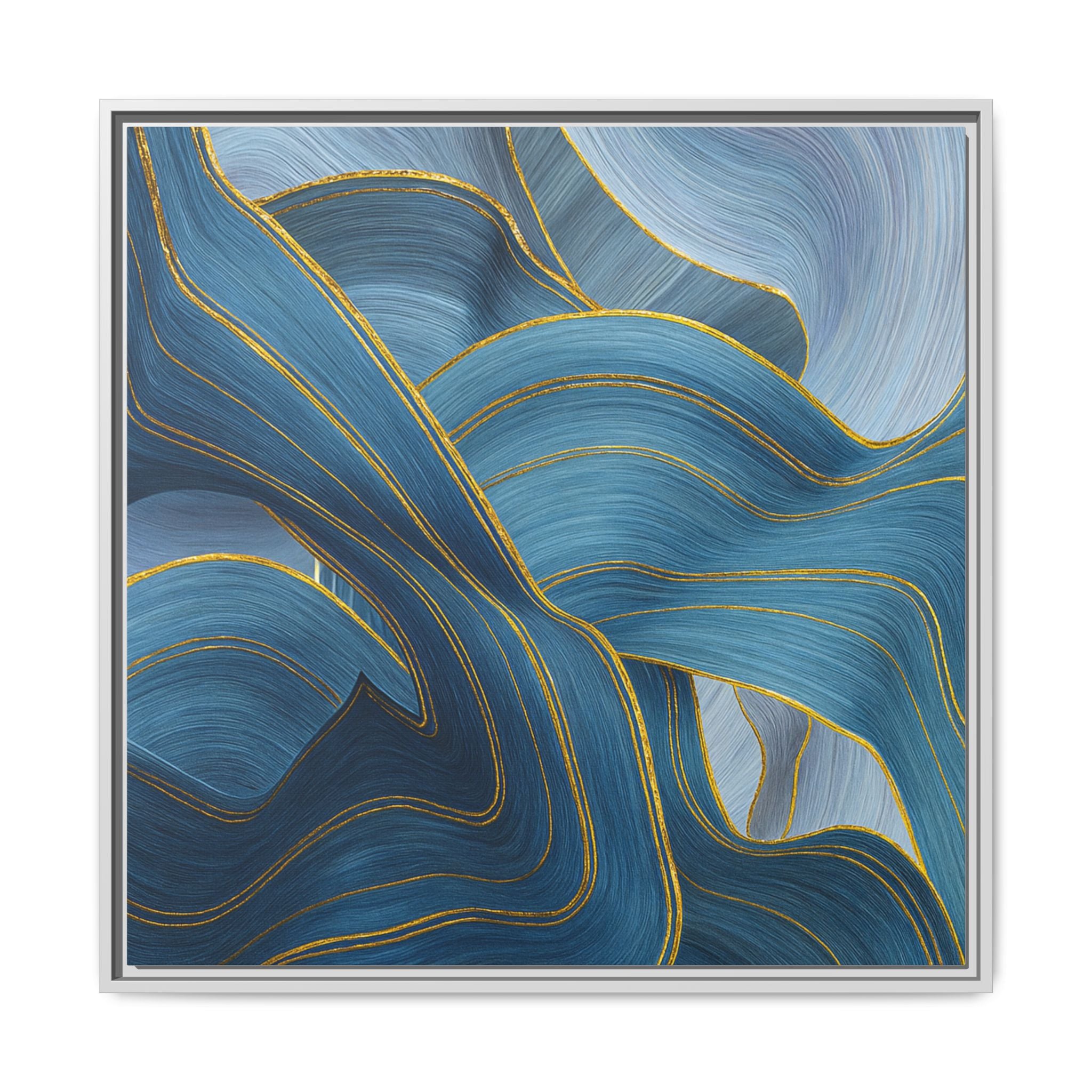 Blue Swirl Golden Trim