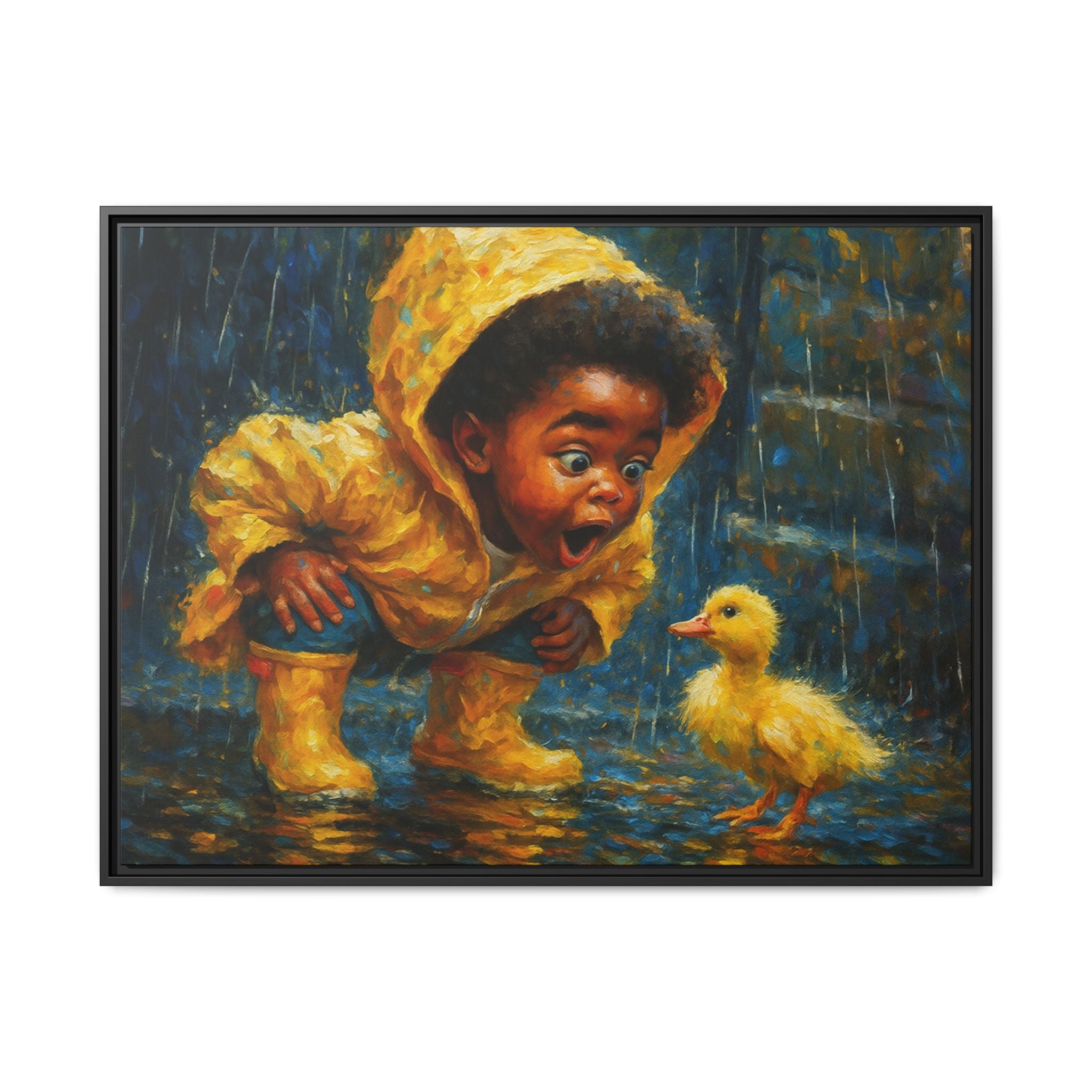 Yellow Child and Duck