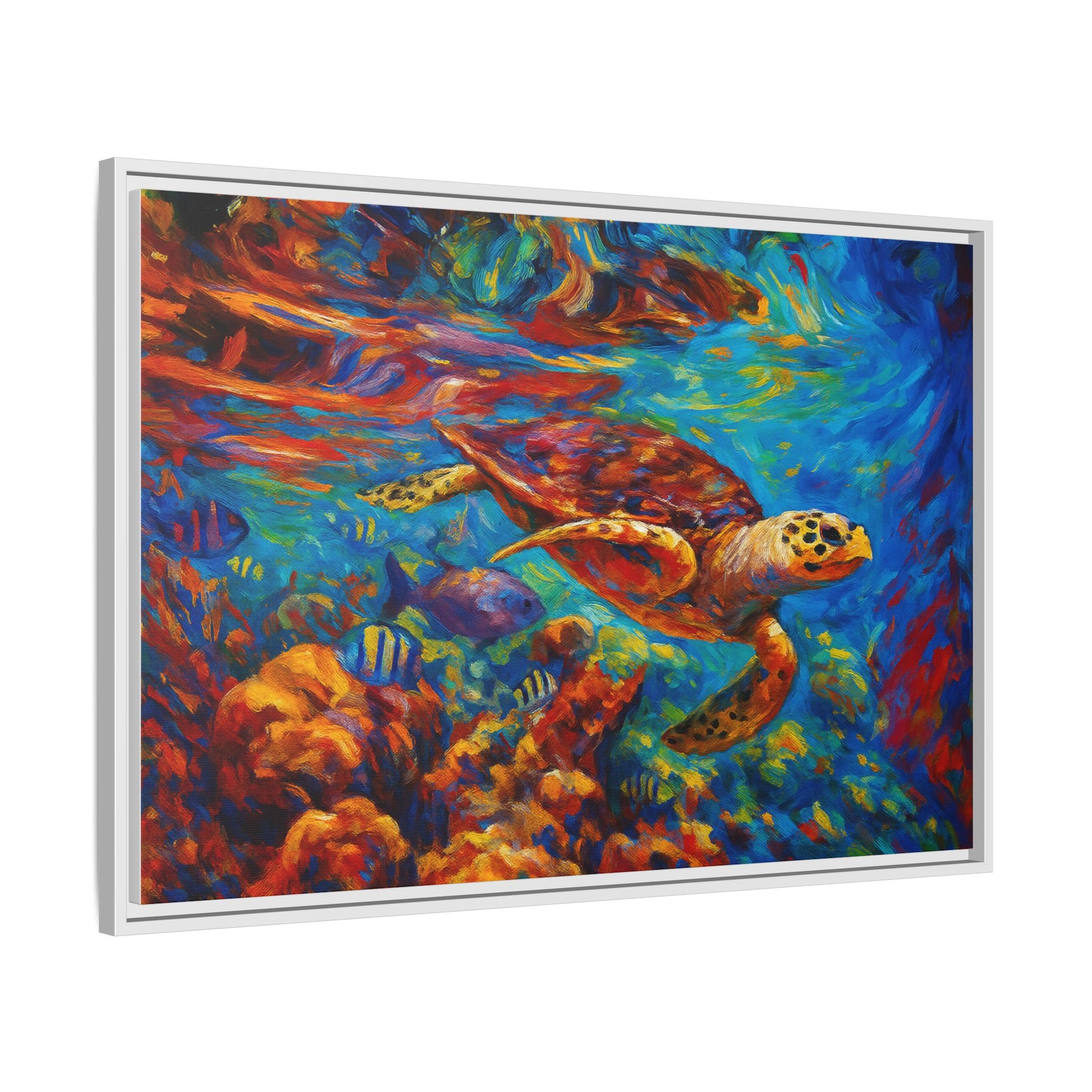 Vibrant Sea Turtle Swimming