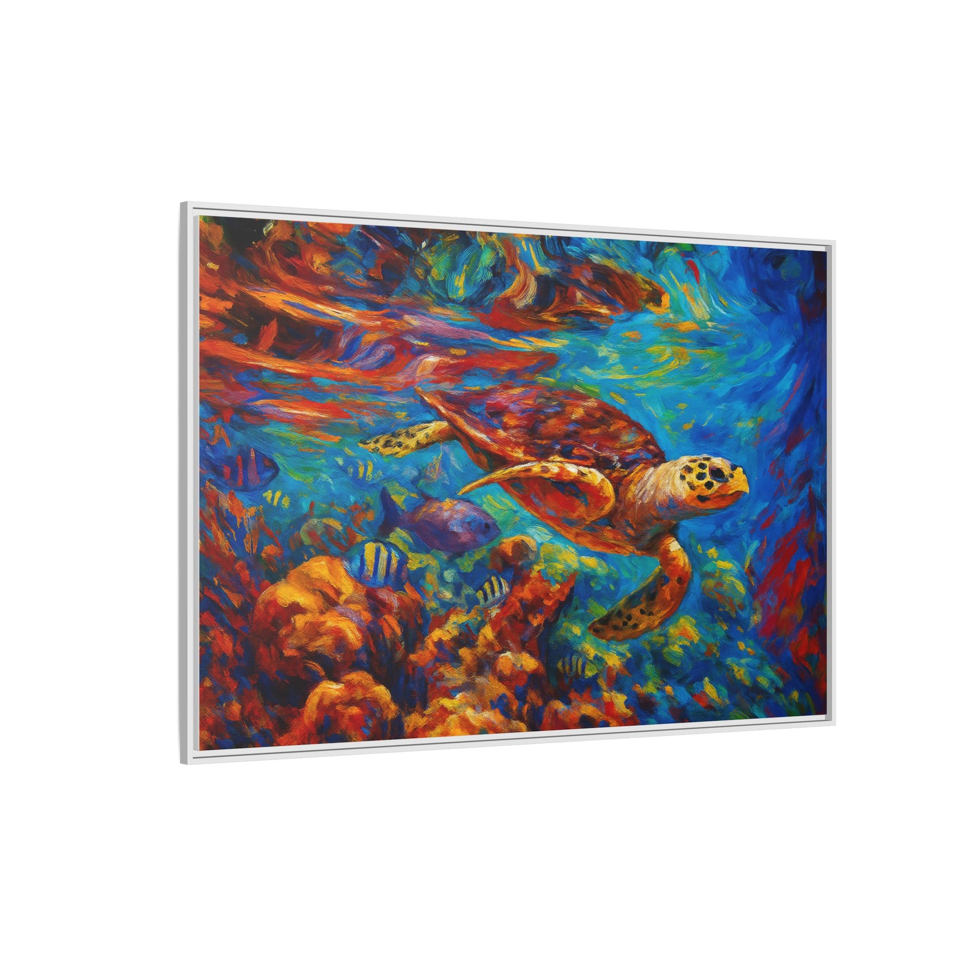 Vibrant Sea Turtle Swimming