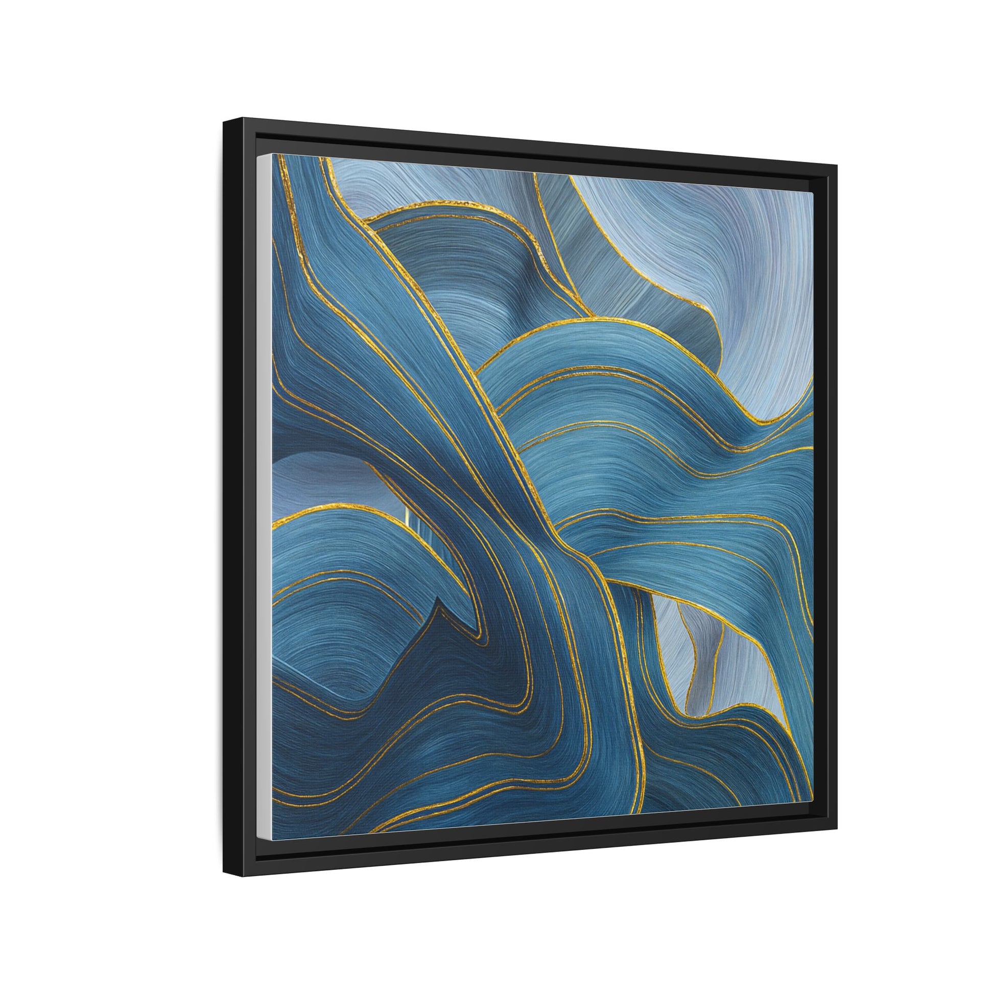 Blue Swirl Golden Trim