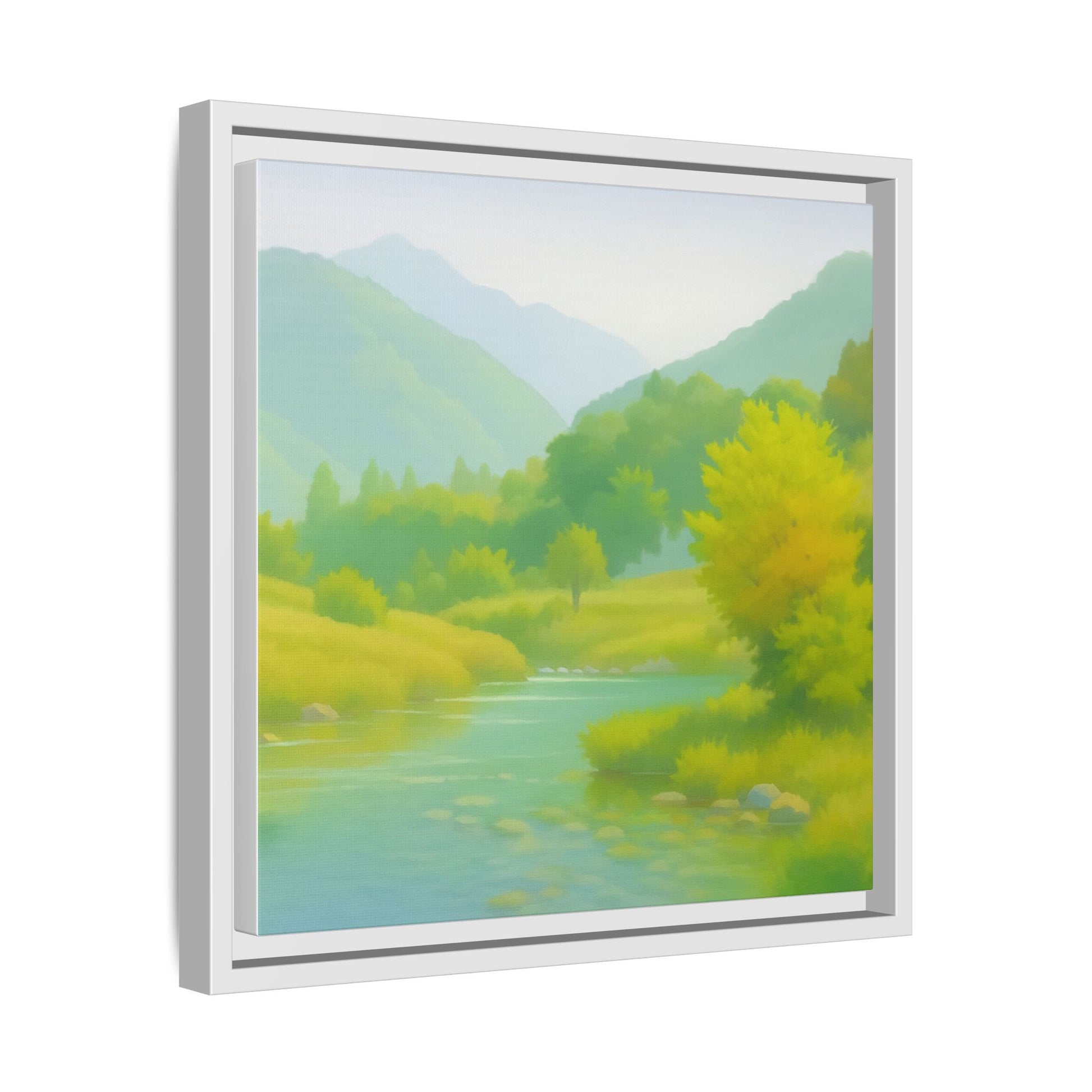Calming River Green Landscape