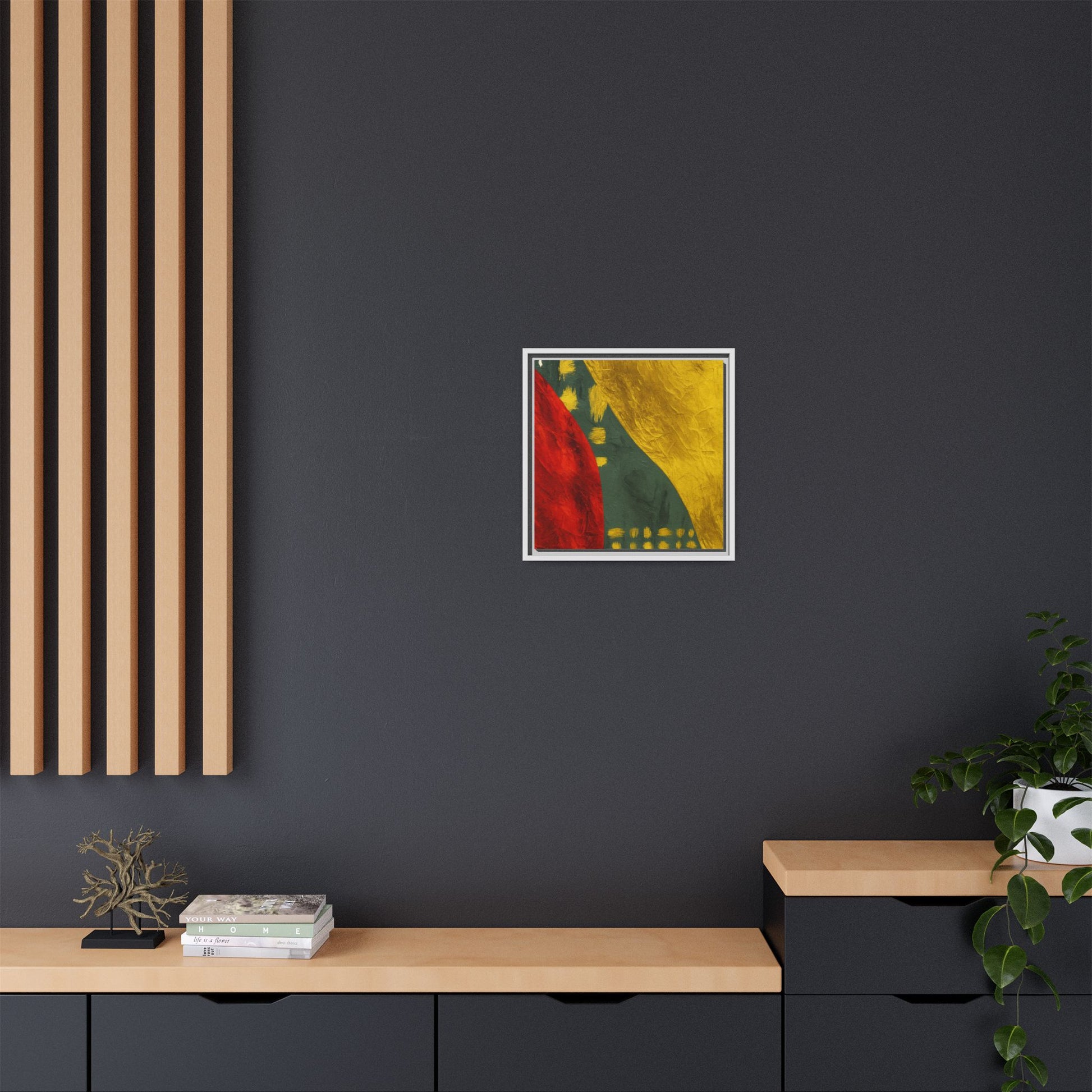 Red Green Gold Abstract