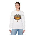 Gold Lips Drip Crewneck Sweatshirt