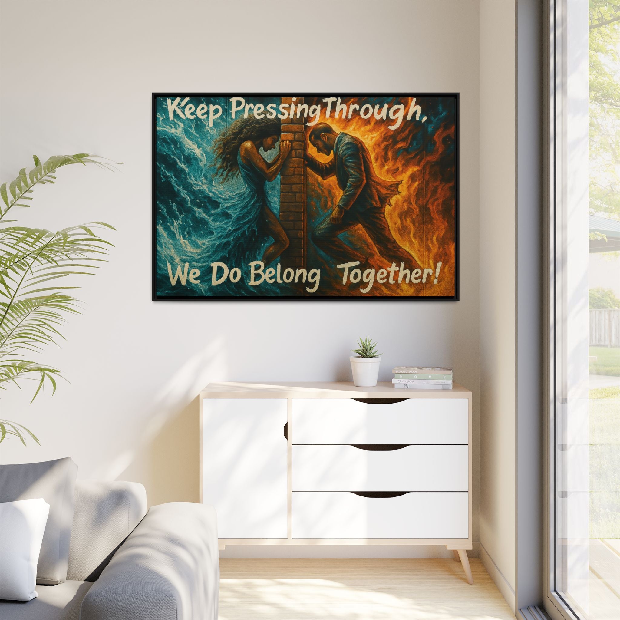 Matte Canvas, Framed (Multi-color)