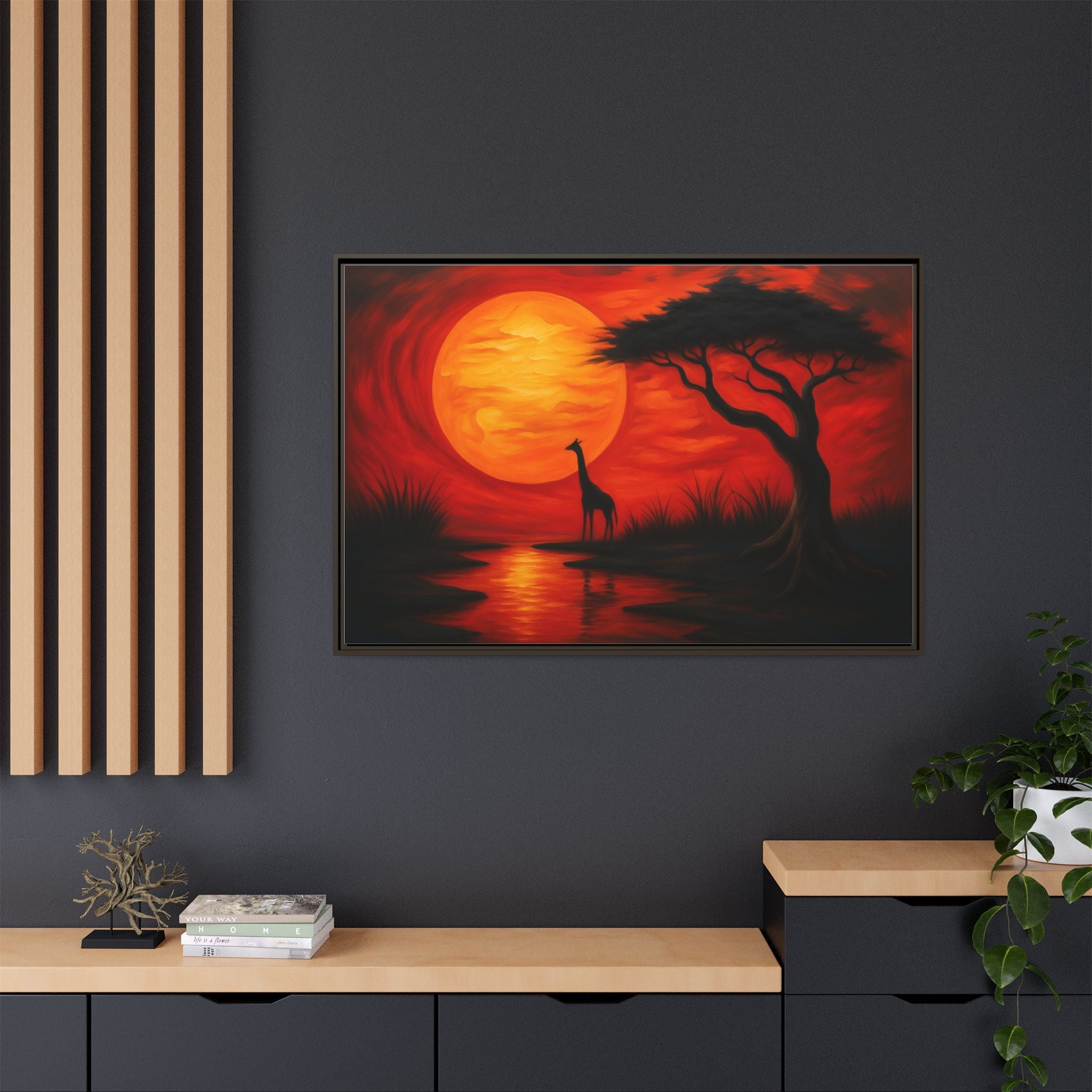 Giraffe Savanna Sunset