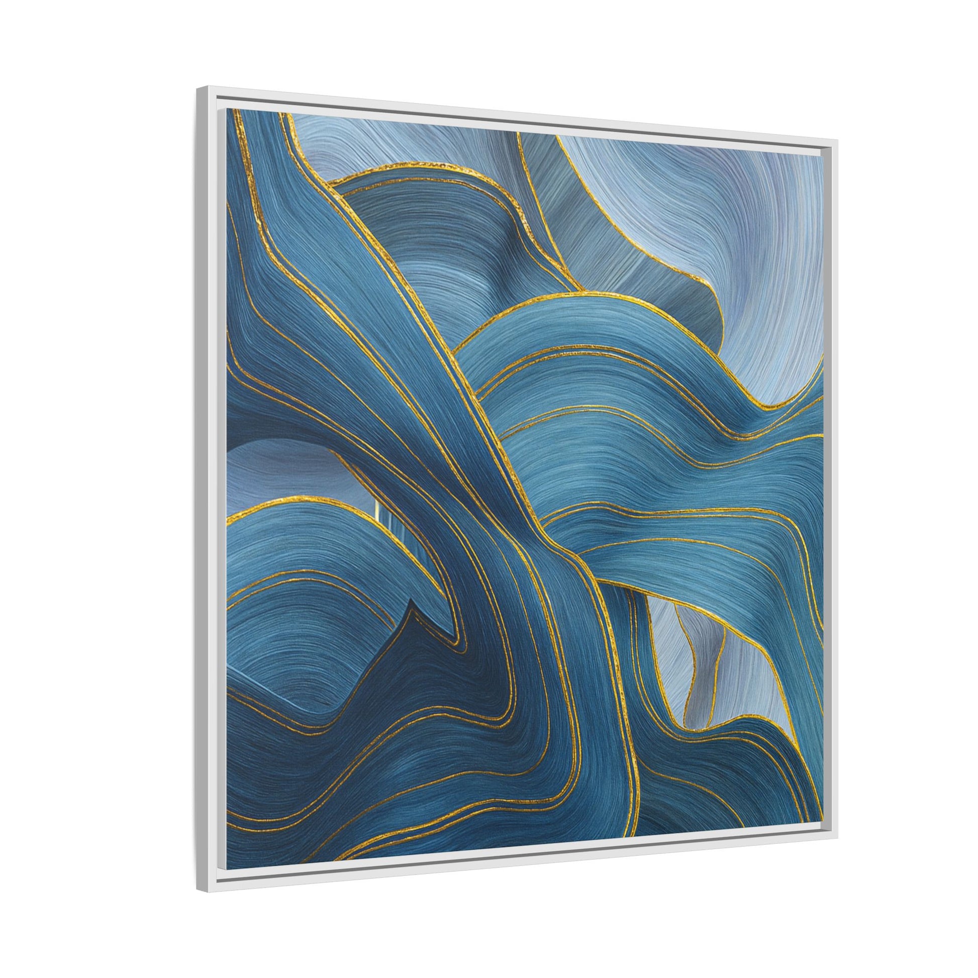 Blue Swirl Golden Trim