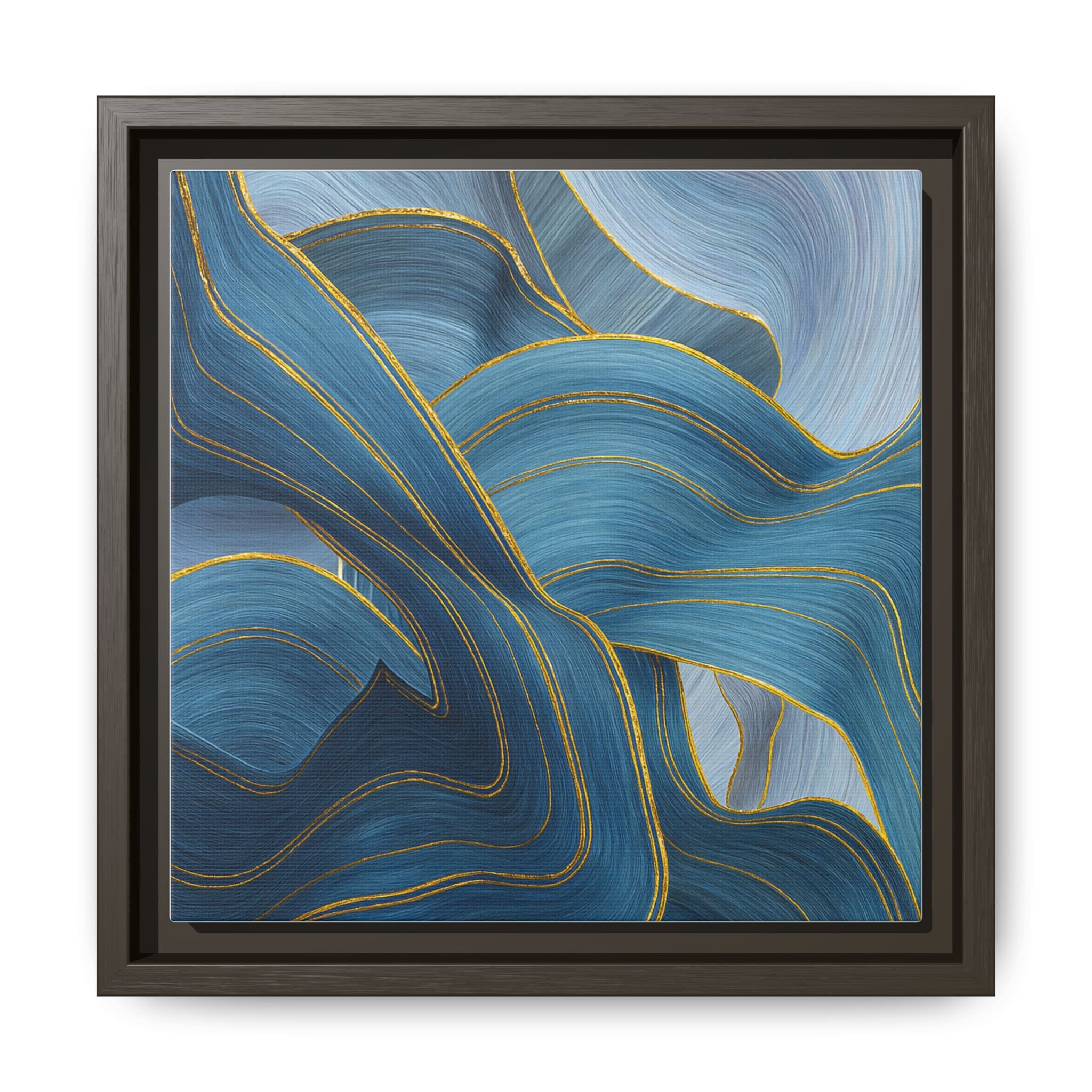 Blue Swirl Golden Trim