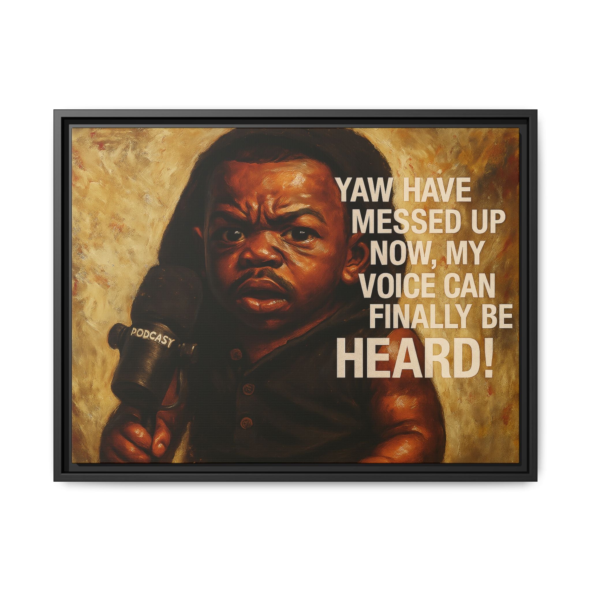 Framed Art Print of Empowering Voice Illustration, Home Decor, Gift for Podcasters, Unique Wall Art, Inspiring Room Accent