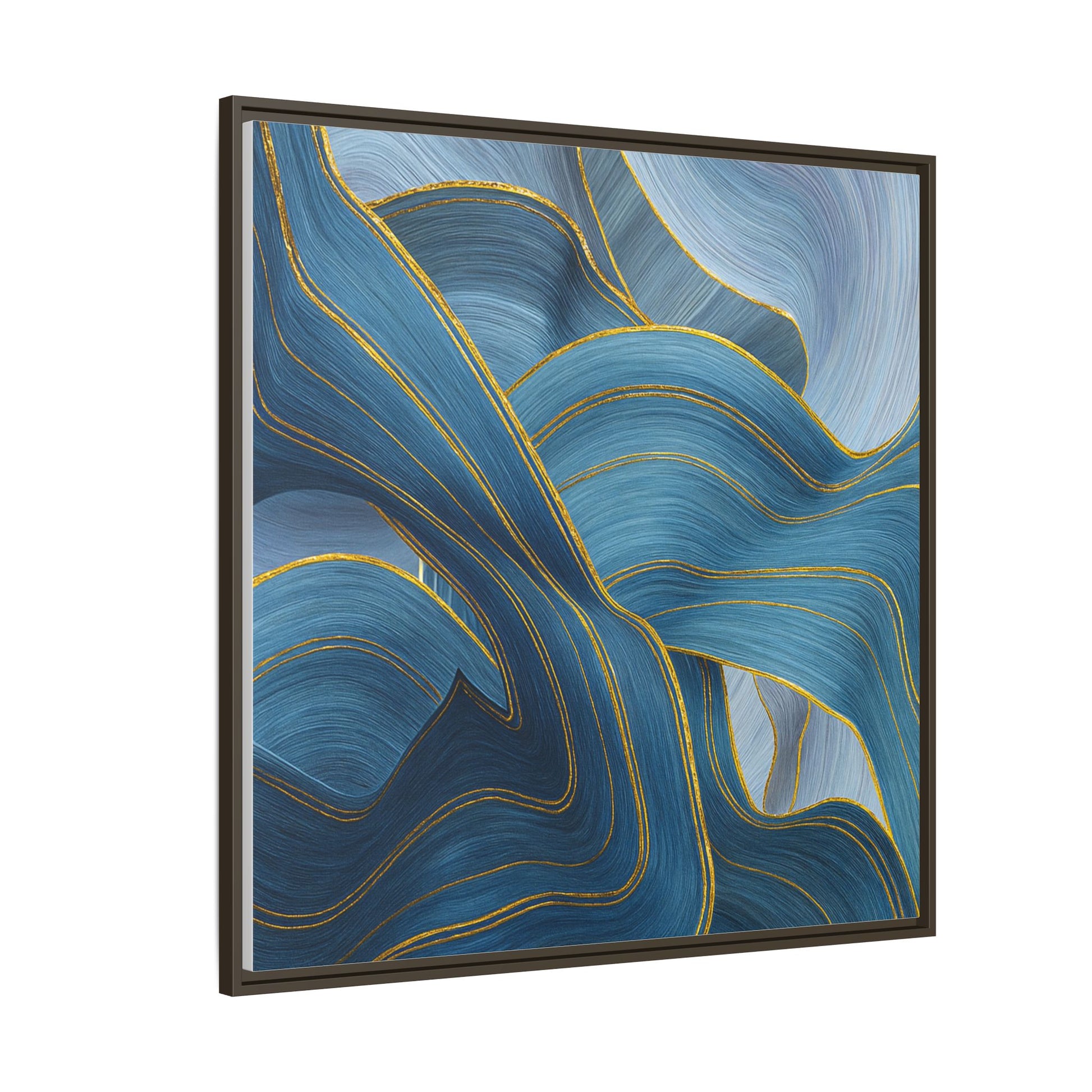 Blue Swirl Golden Trim