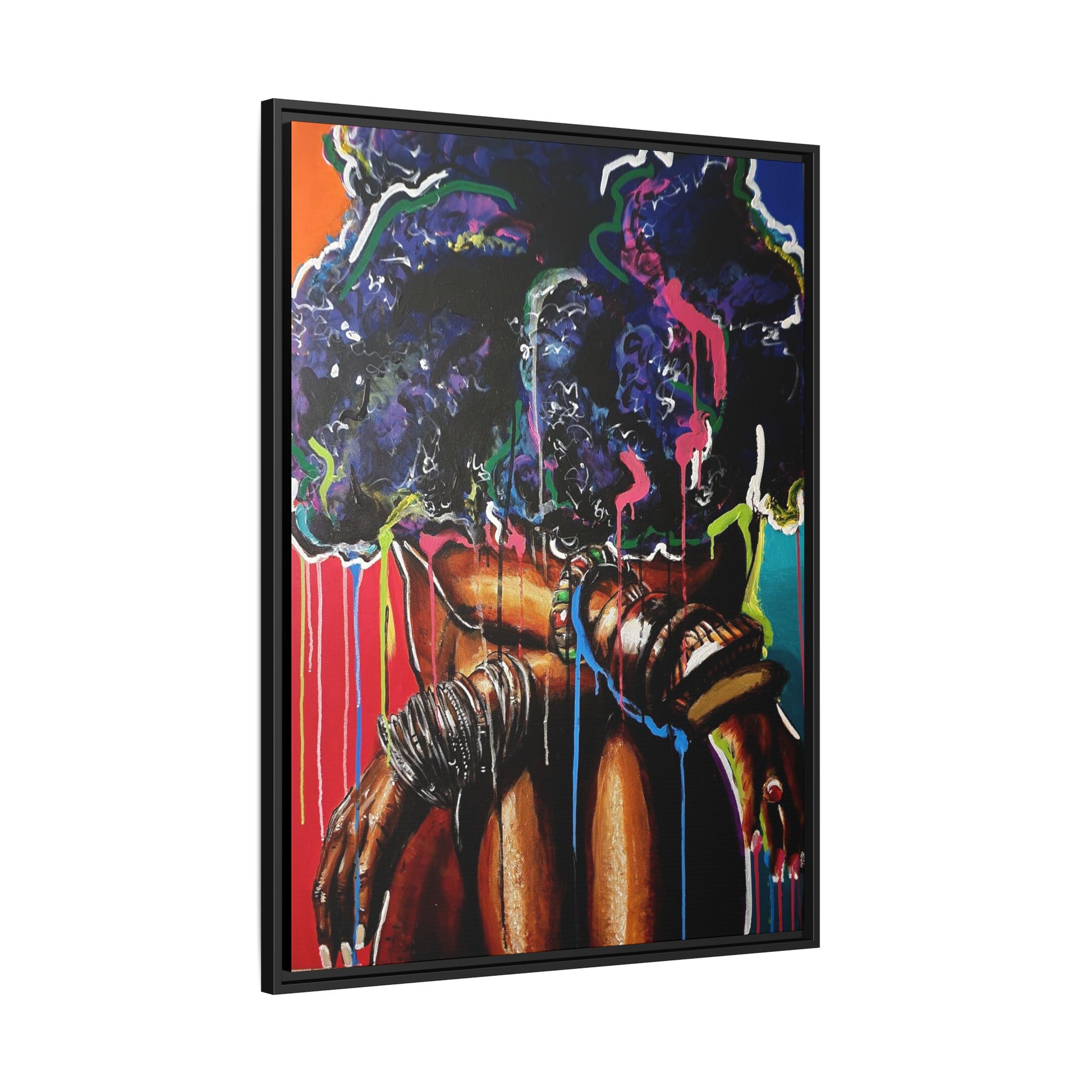 Bold Colorful Fro Lady