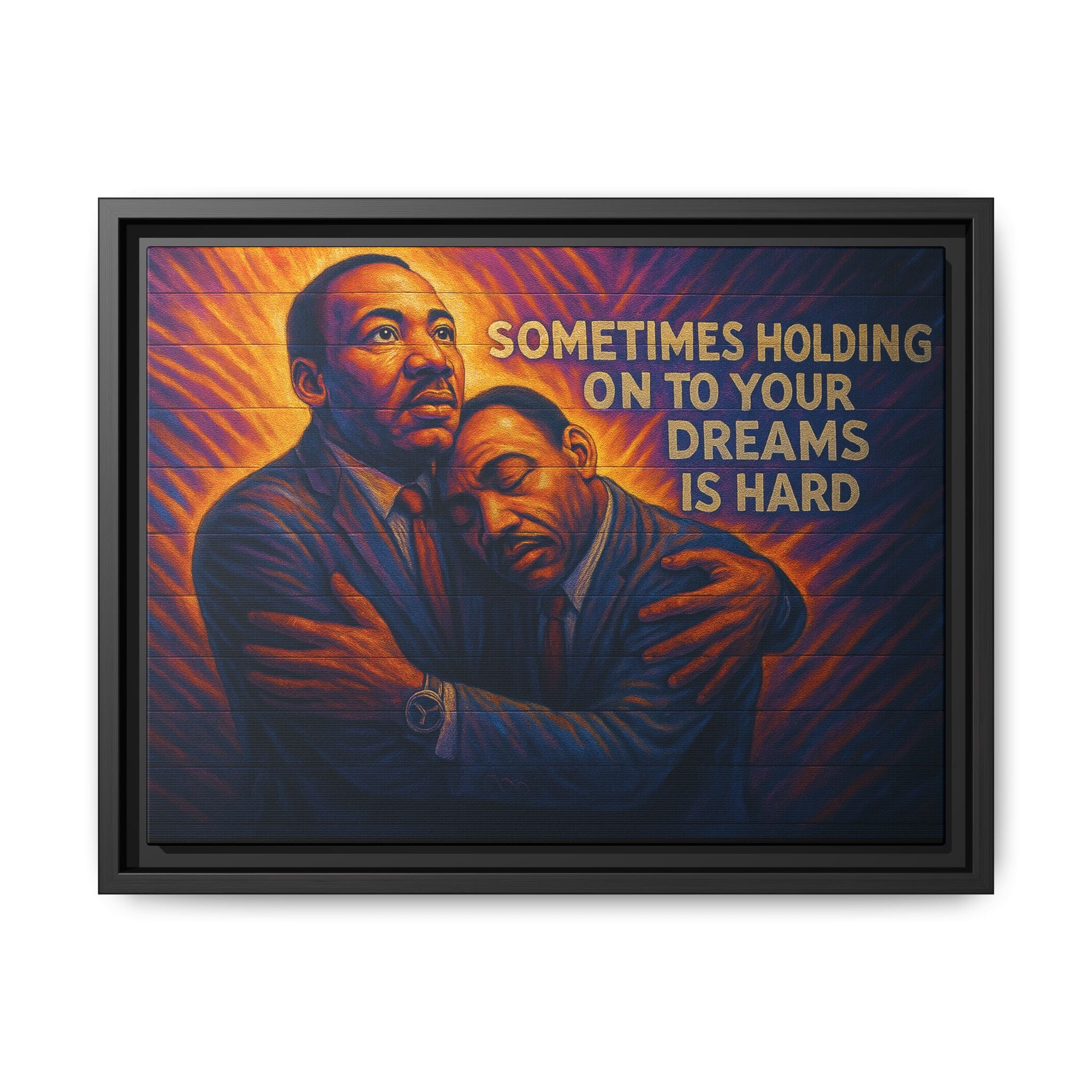 Inspirational Framed Canvas Wall Art, Motivational Home Decor, Dream Quote Art, Multi-color Wall Decor, Uplifting Gift Idea