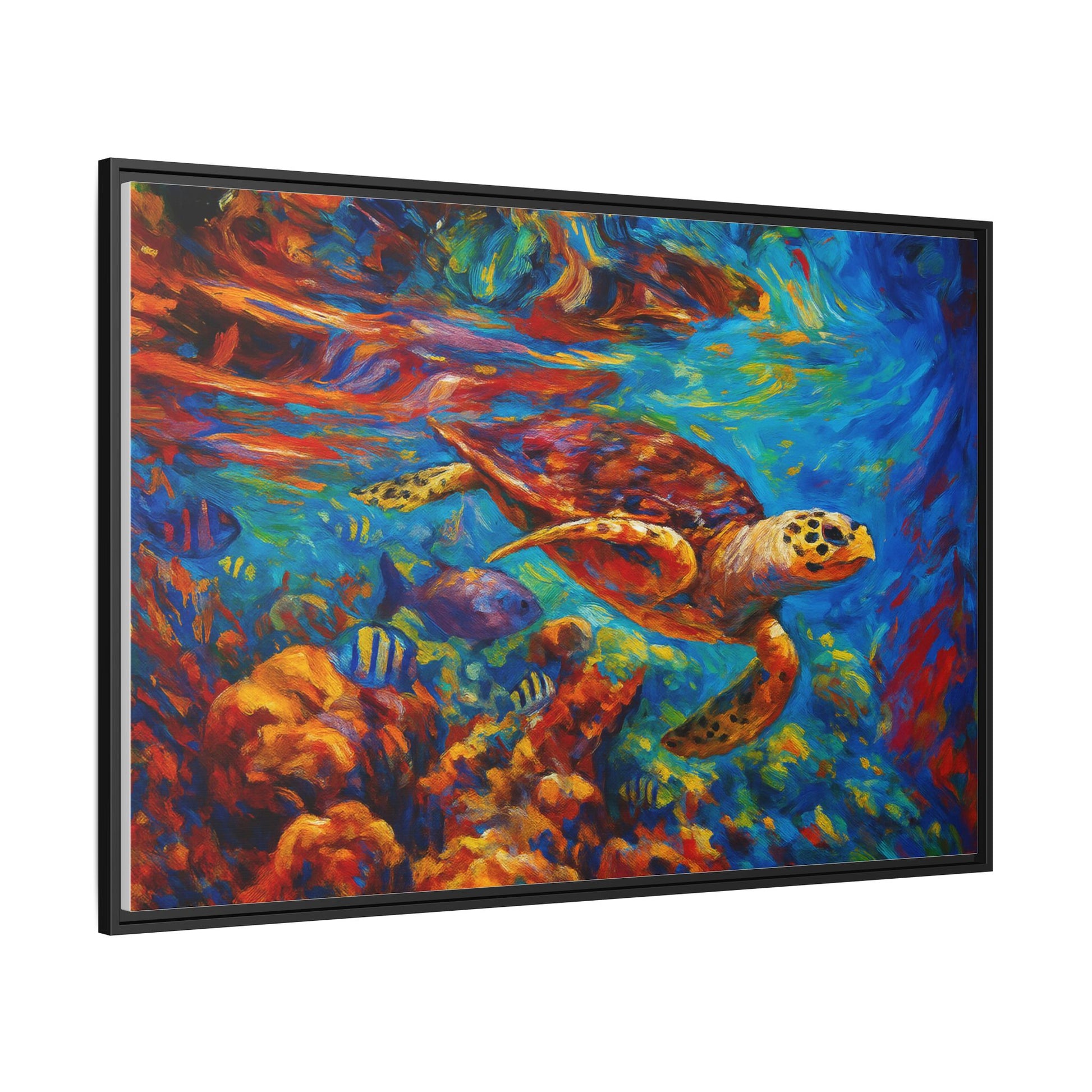 Vibrant Sea Turtle Swimming