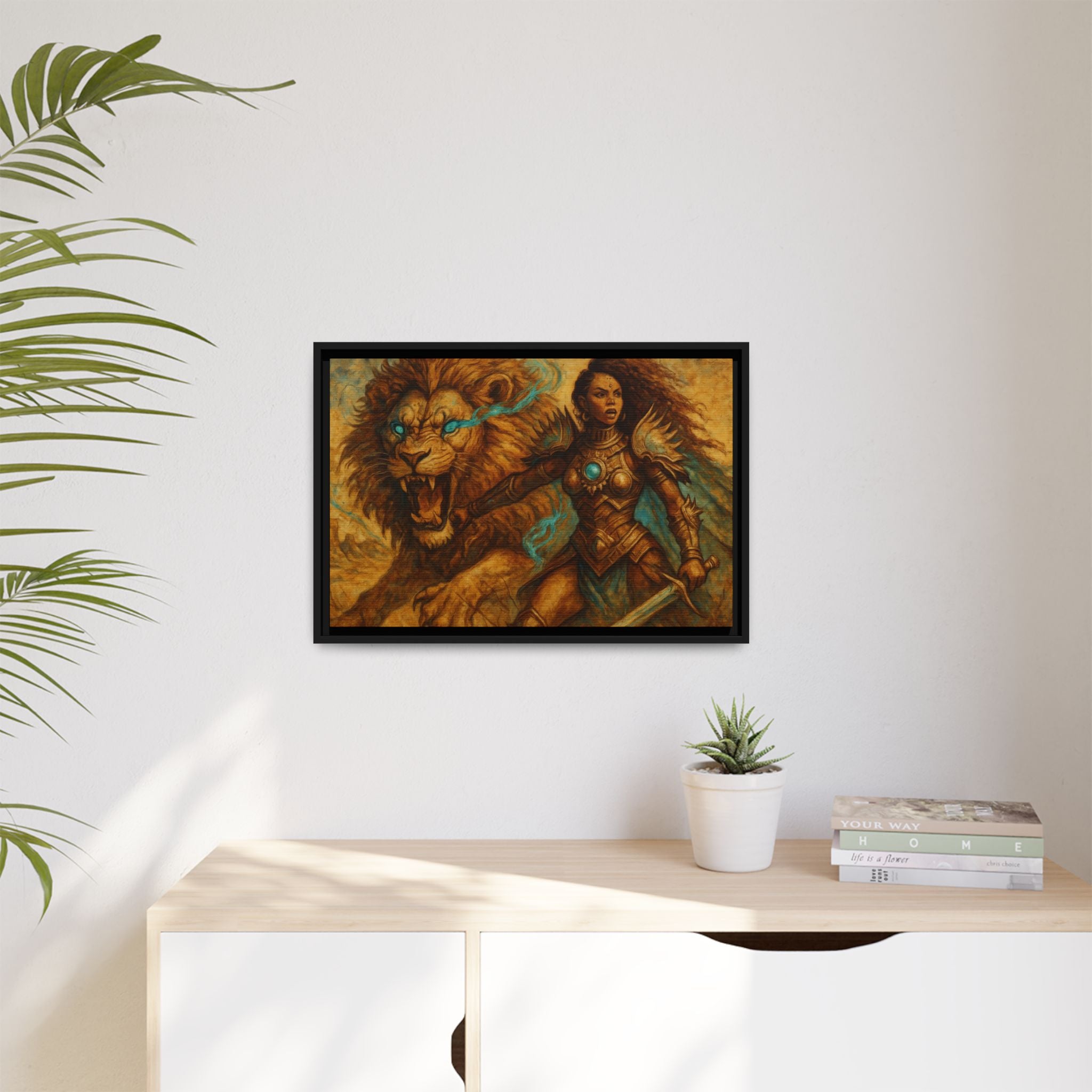 Fantasy Lion and Warrior