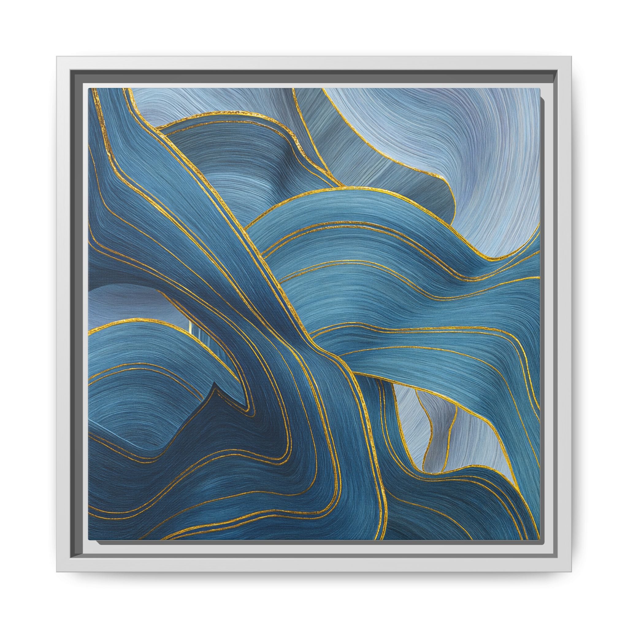 Blue Swirl Golden Trim