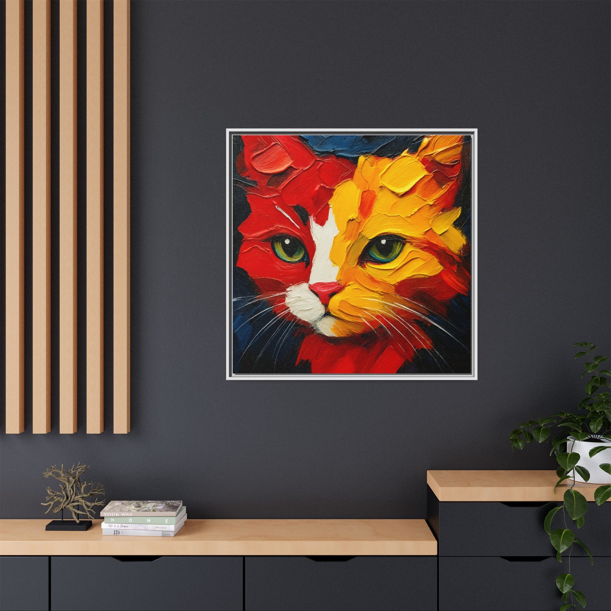 Whiskers in Red & Gold