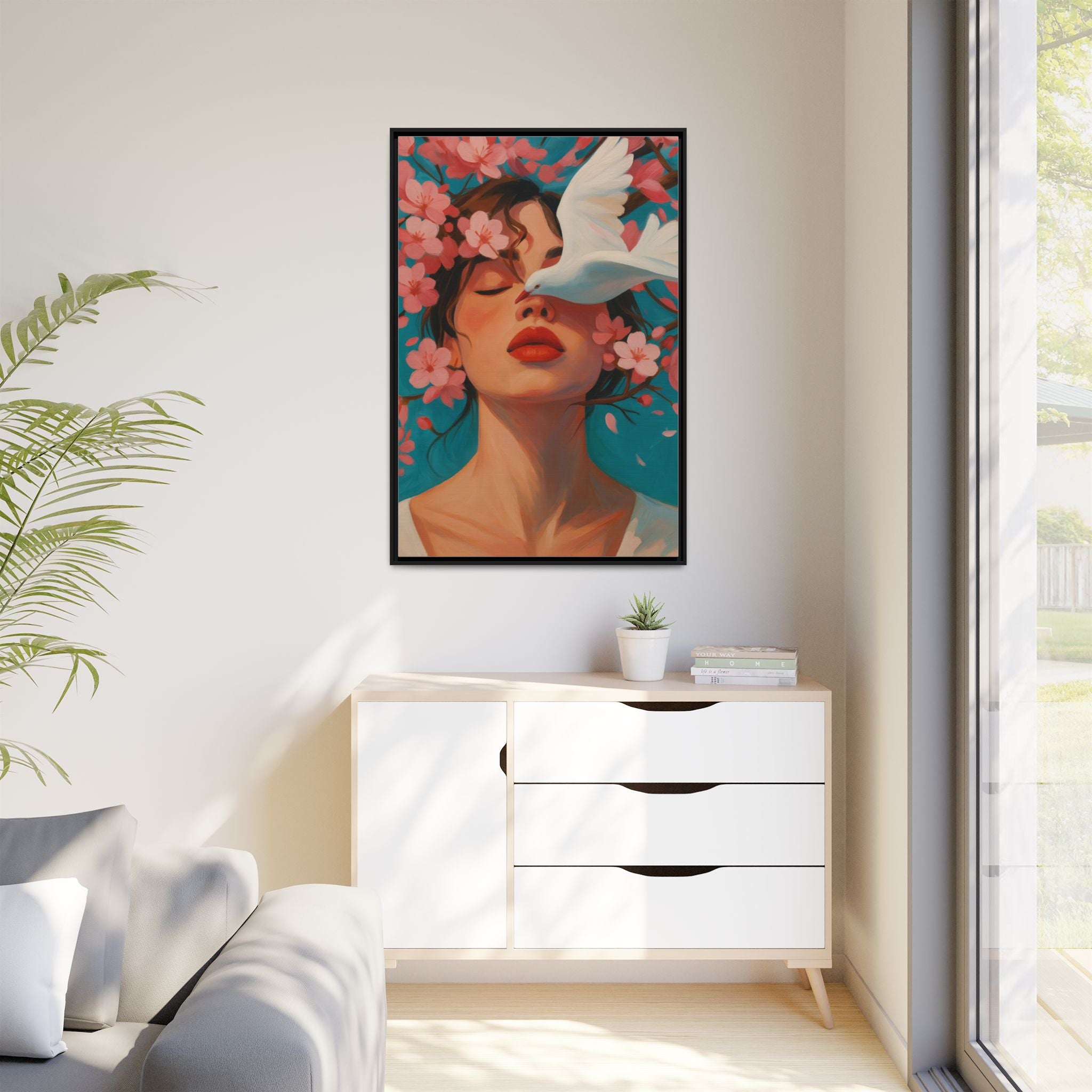 Pink Floral Serenity Dove