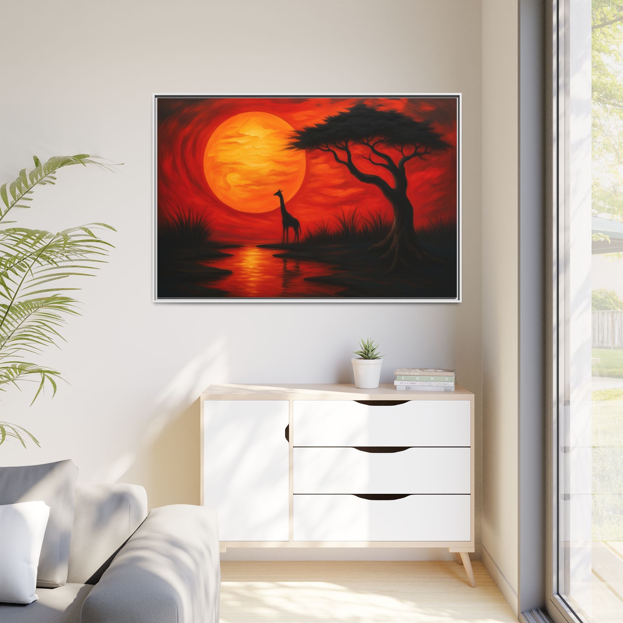 Giraffe Savanna Sunset