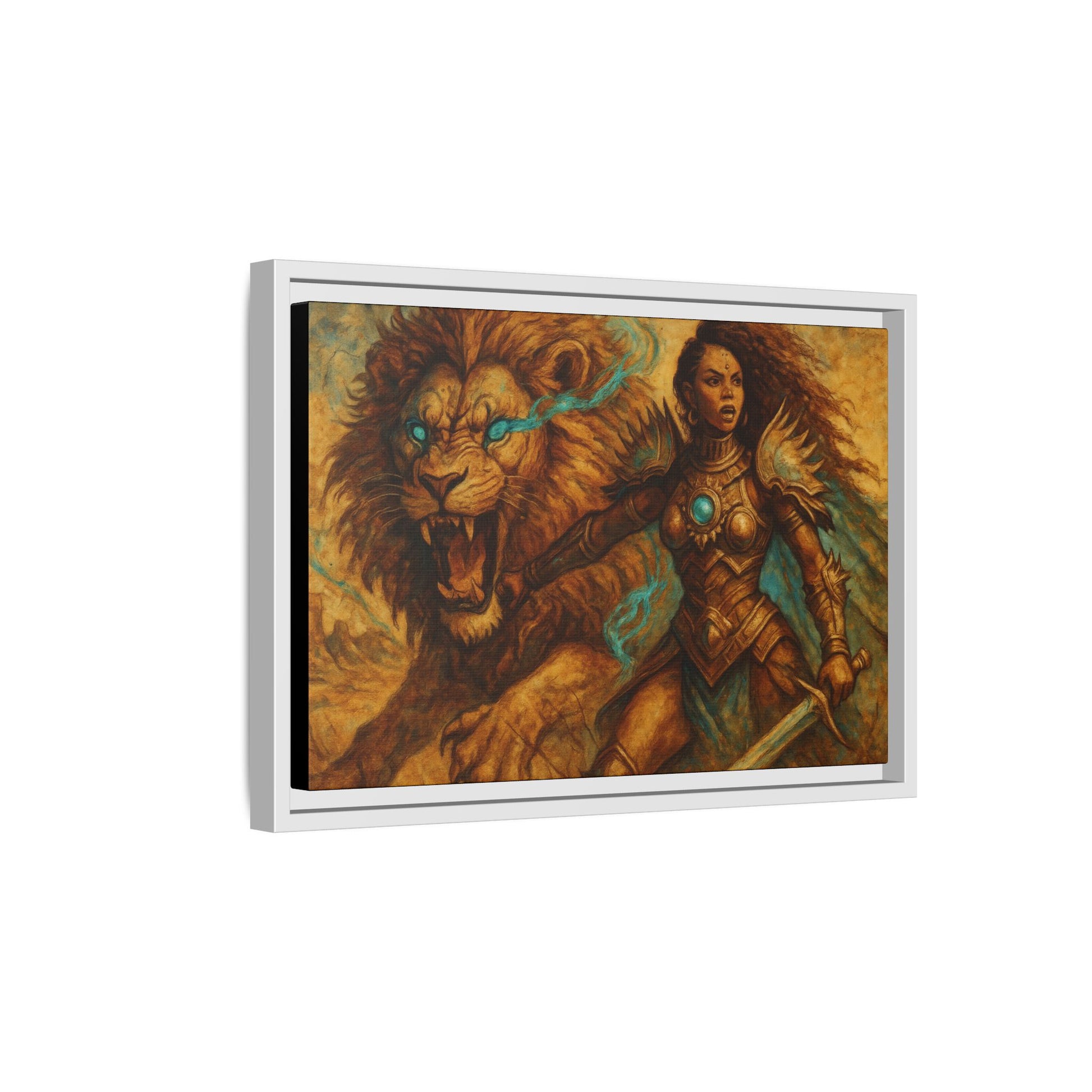 Fantasy Lion and Warrior