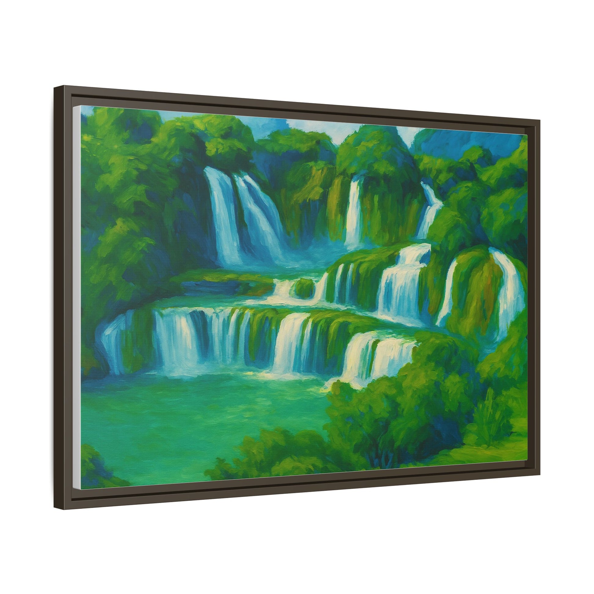 Green Serene Waterfall