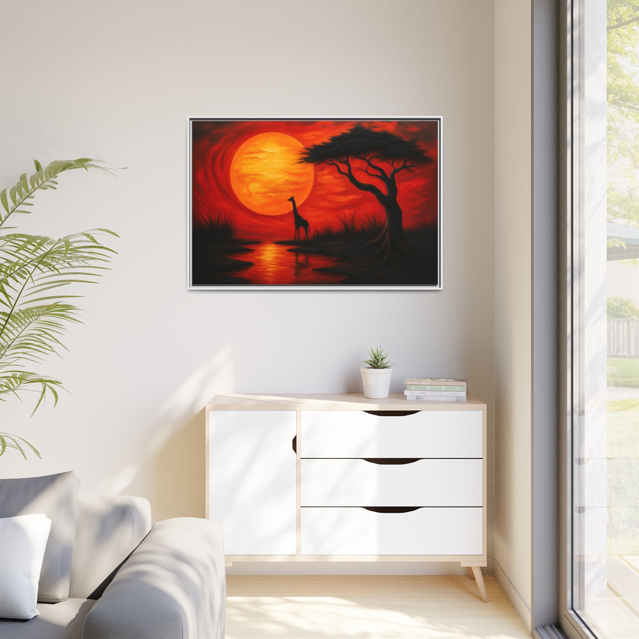 Giraffe Savanna Sunset