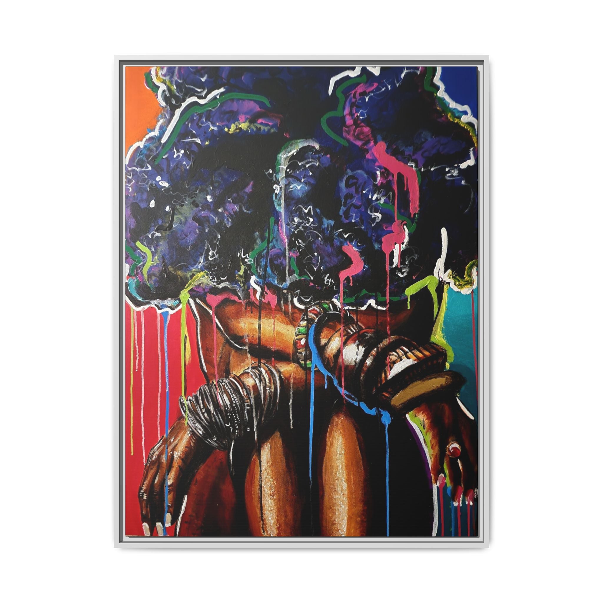 Bold Colorful Fro Lady