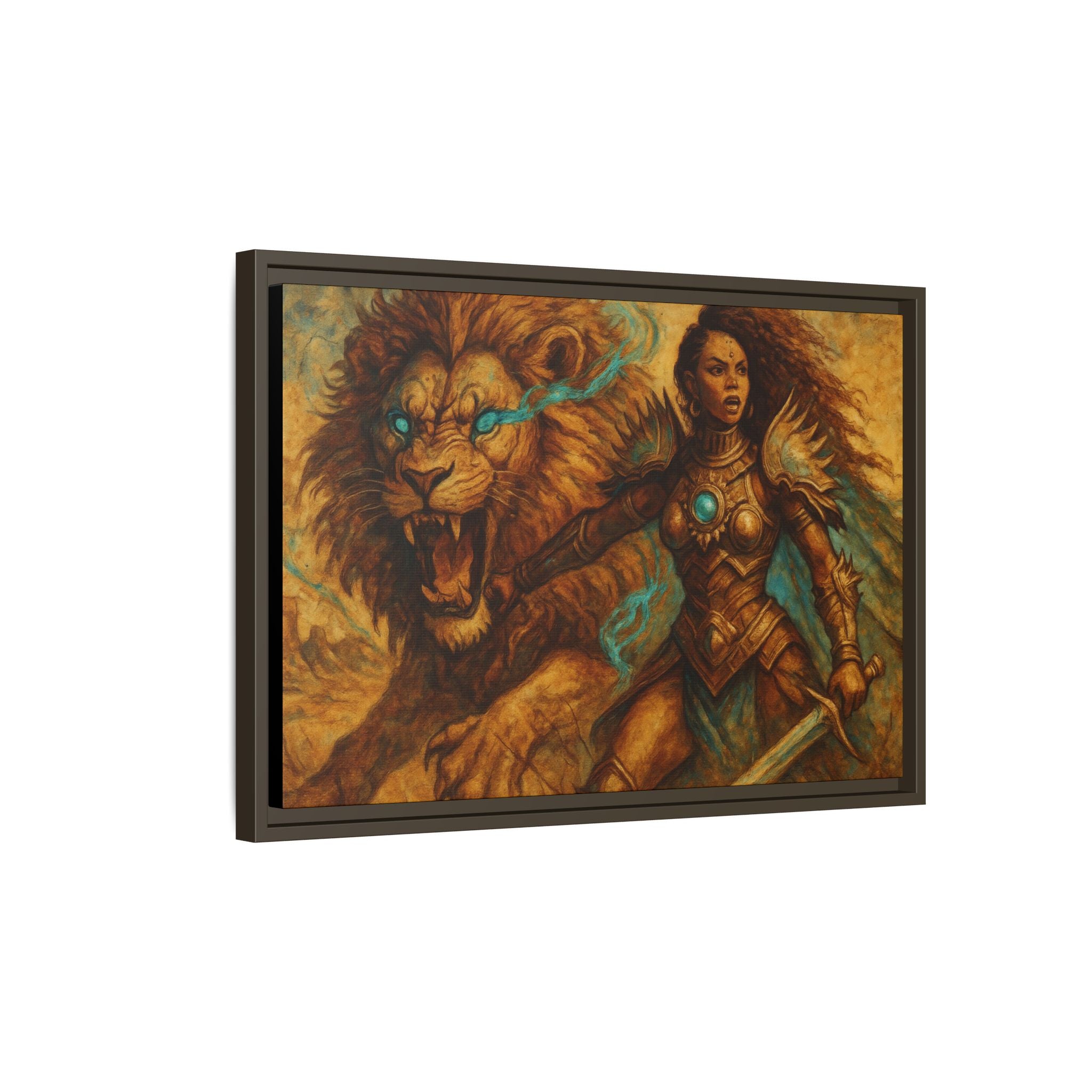 Fantasy Lion and Warrior