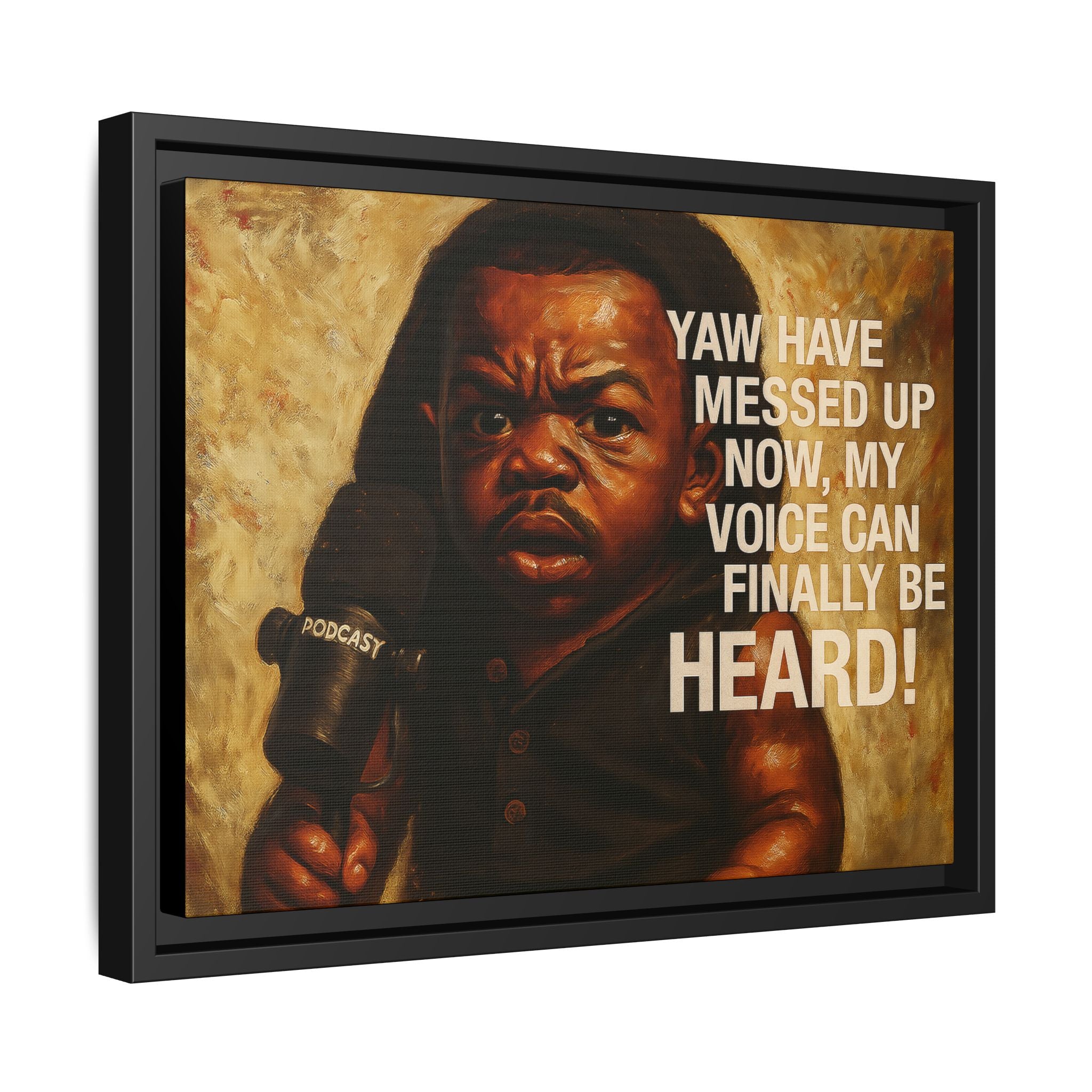 Framed Art Print of Empowering Voice Illustration, Home Decor, Gift for Podcasters, Unique Wall Art, Inspiring Room Accent