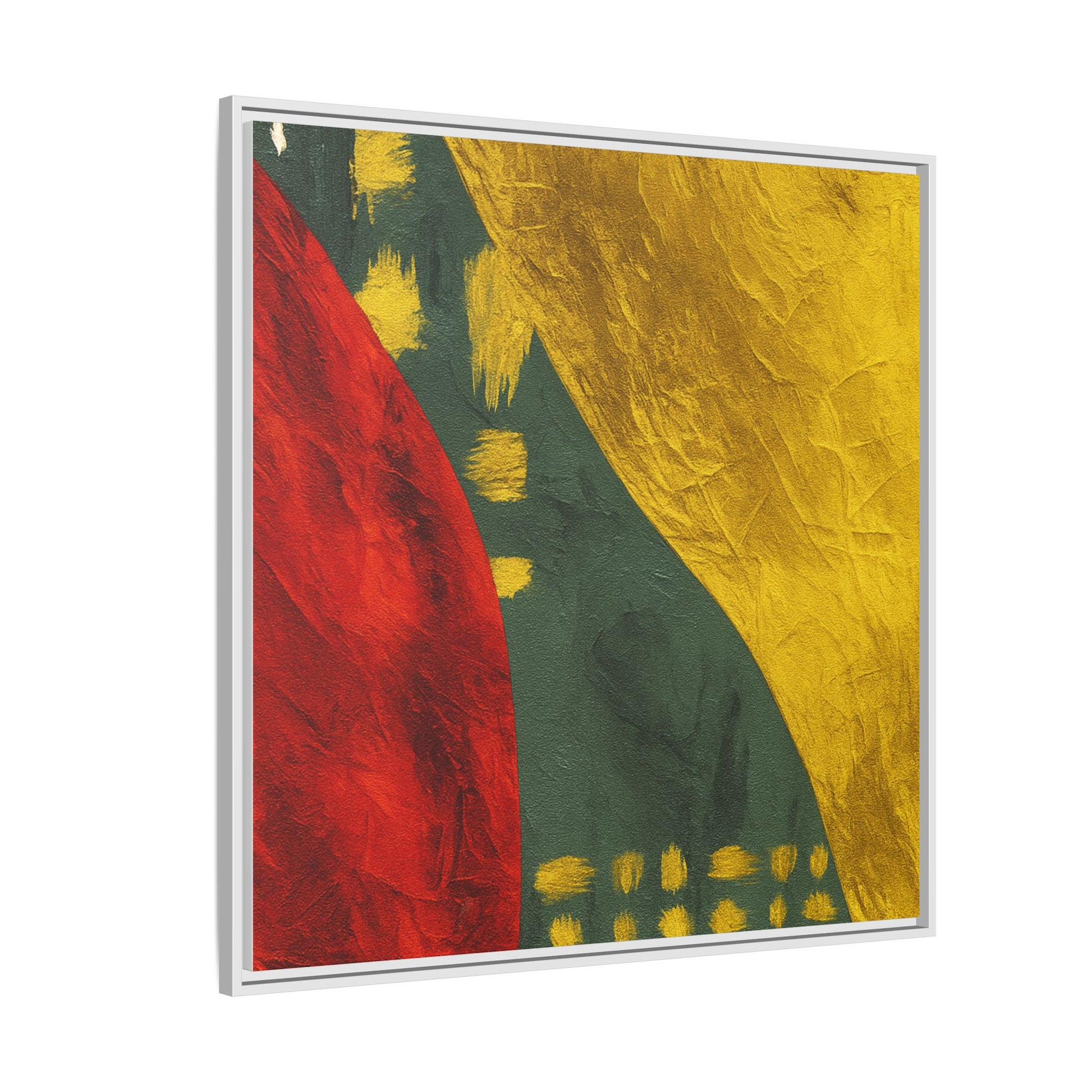 Red Green Gold Abstract