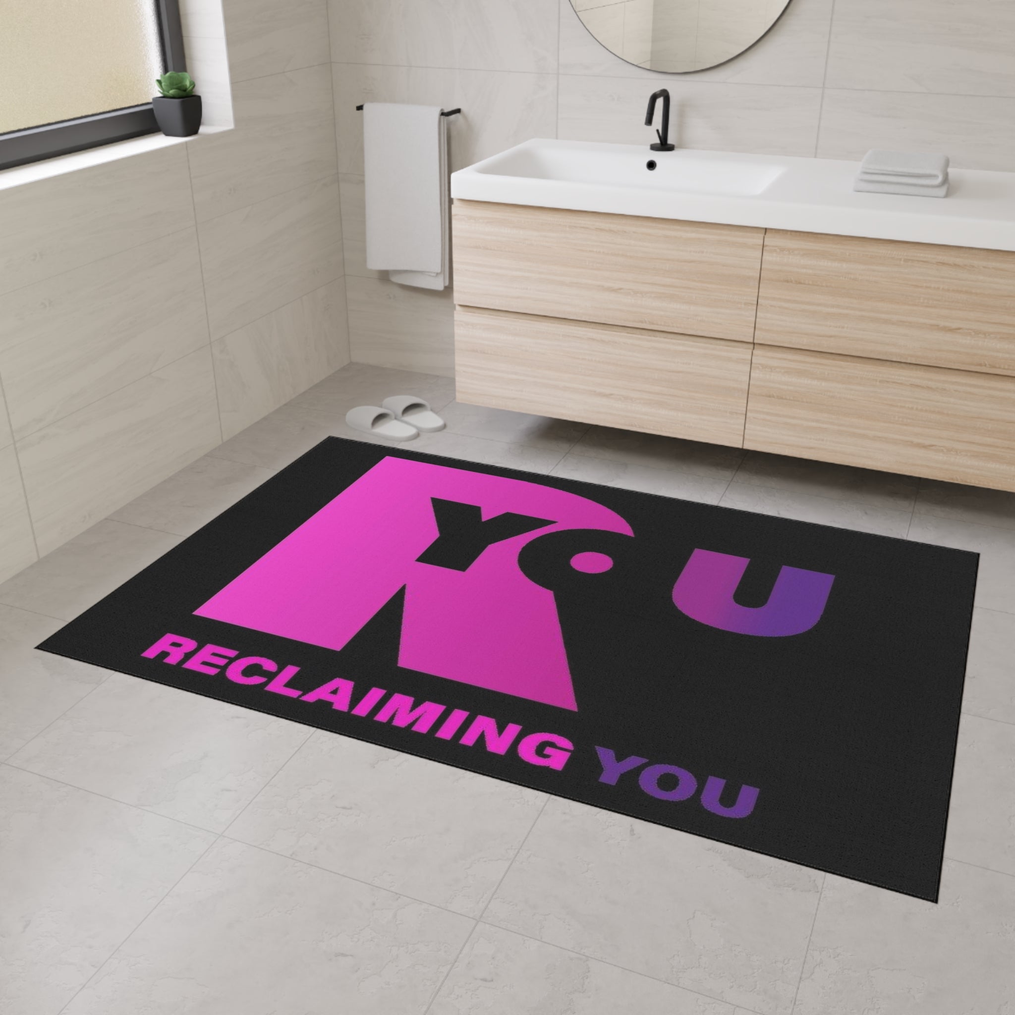 Heavy Duty Floor Mat - Empowering Style for Home, Office, Gym, Anti-Fatigue Rug, Motivational Design, Reclaiming You