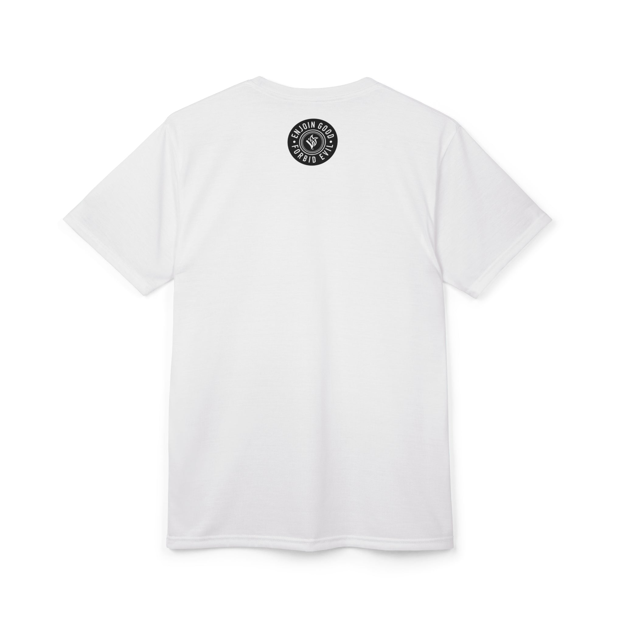 Nunchuck Enjoin Good X Forbid Evil — White Tee