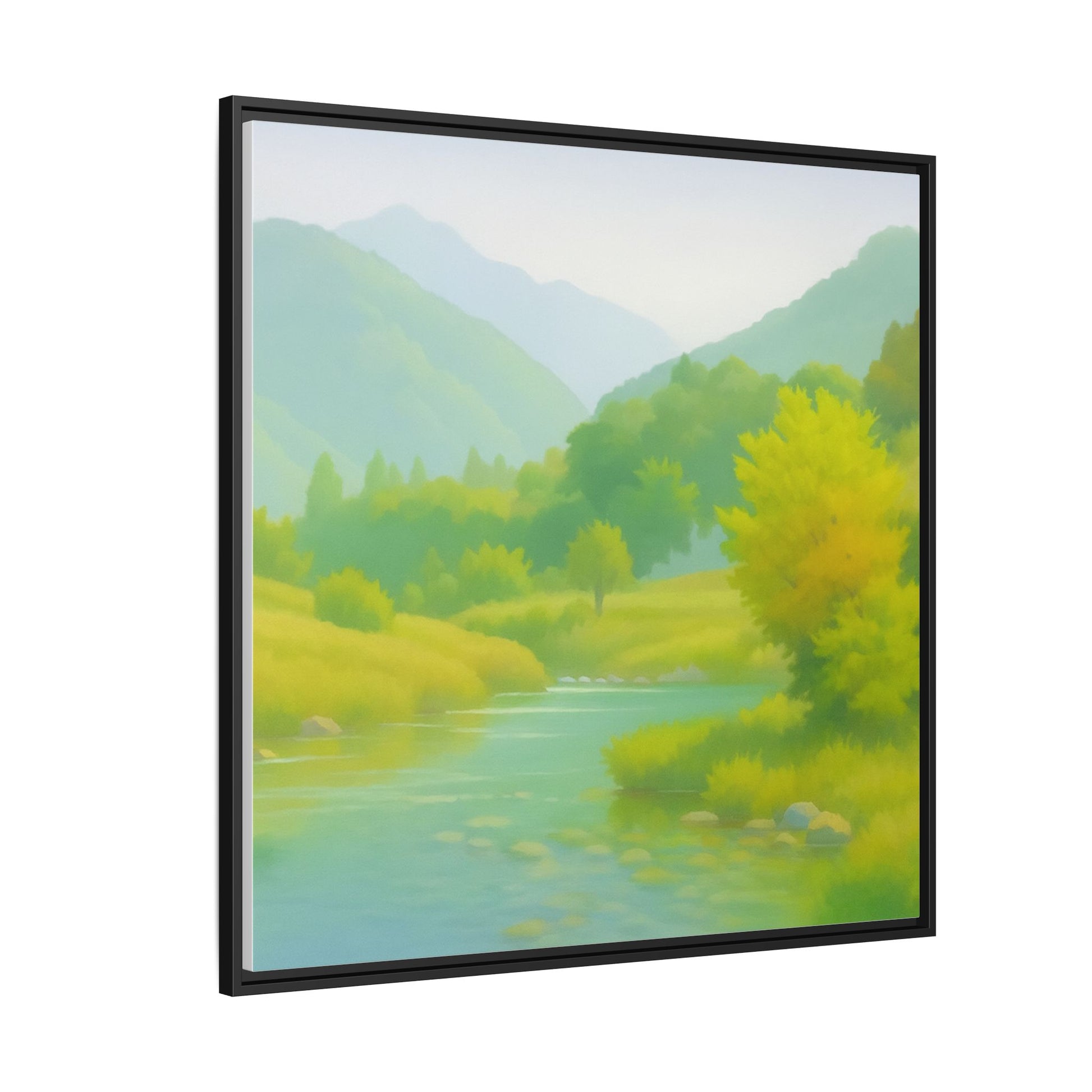 Calming River Green Landscape