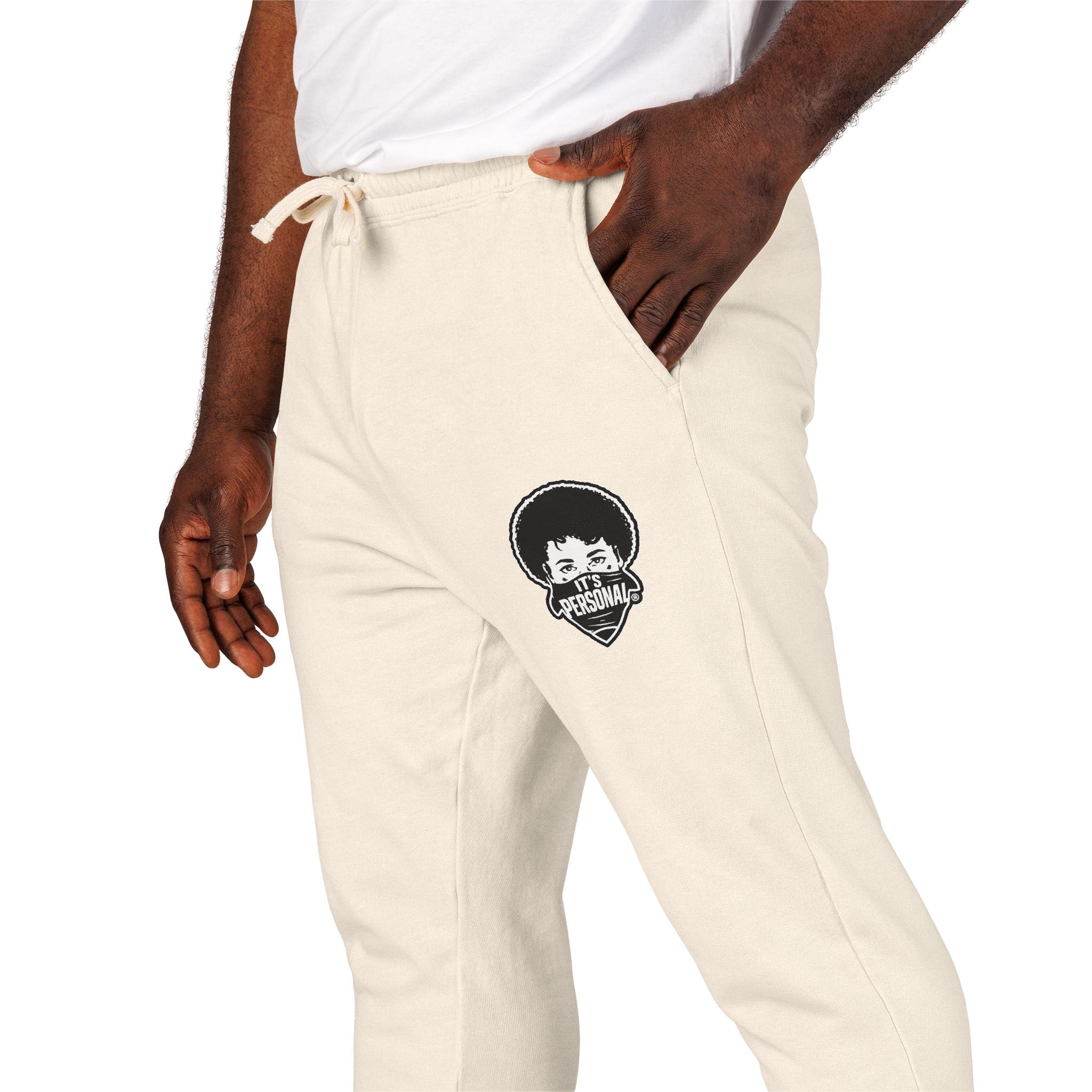 It's Personal Cream Fleece Sweatpants