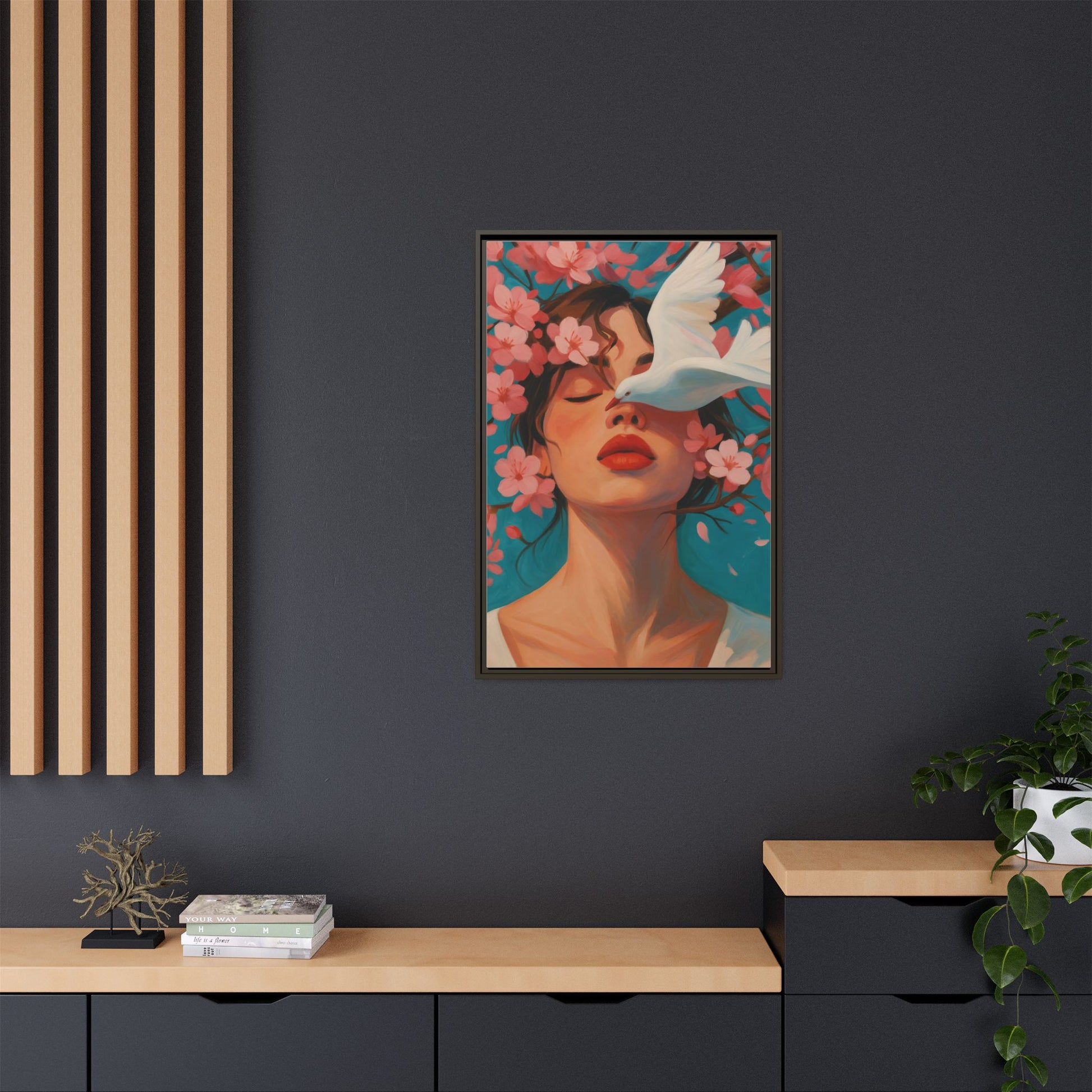 Pink Floral Serenity Dove