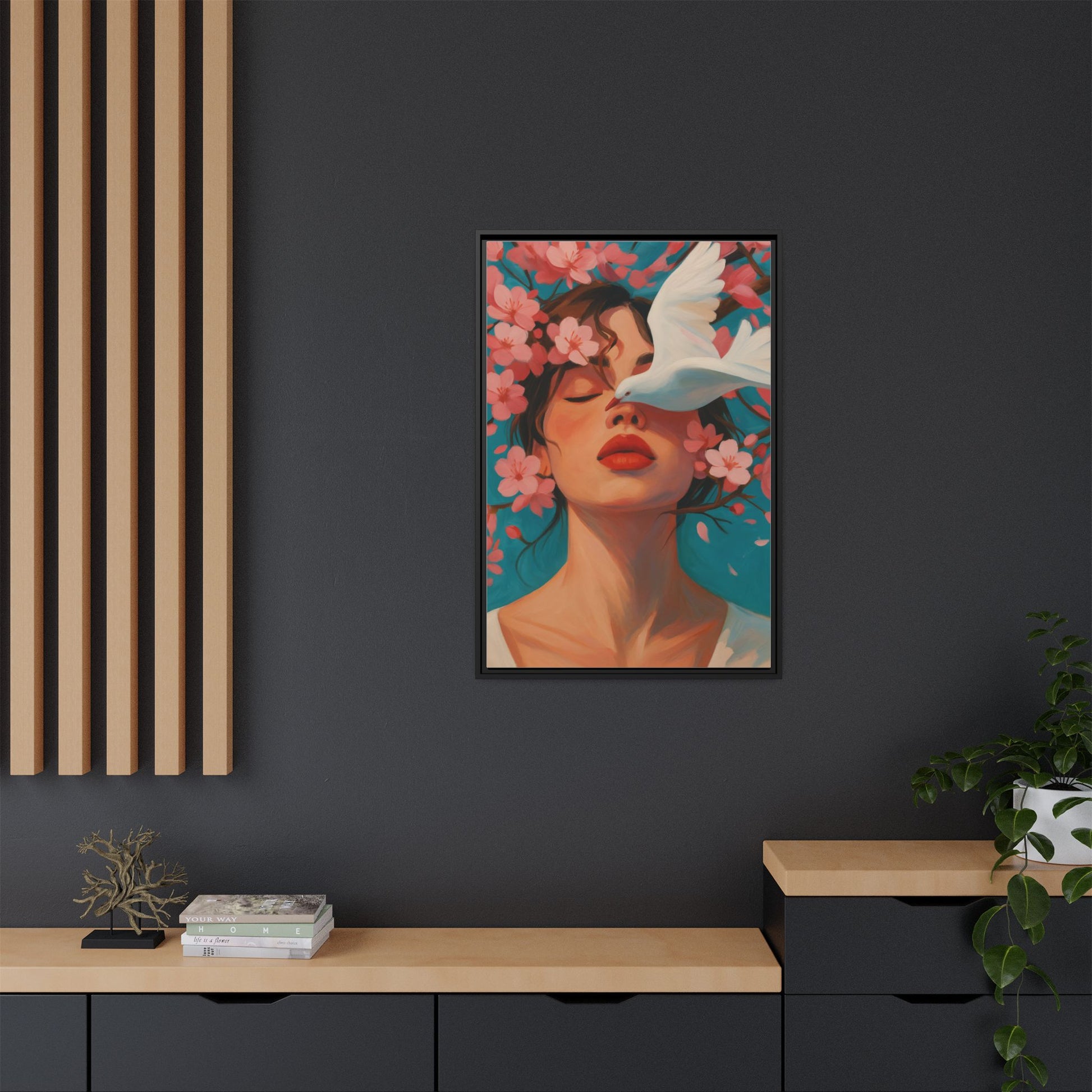 Pink Floral Serenity Dove