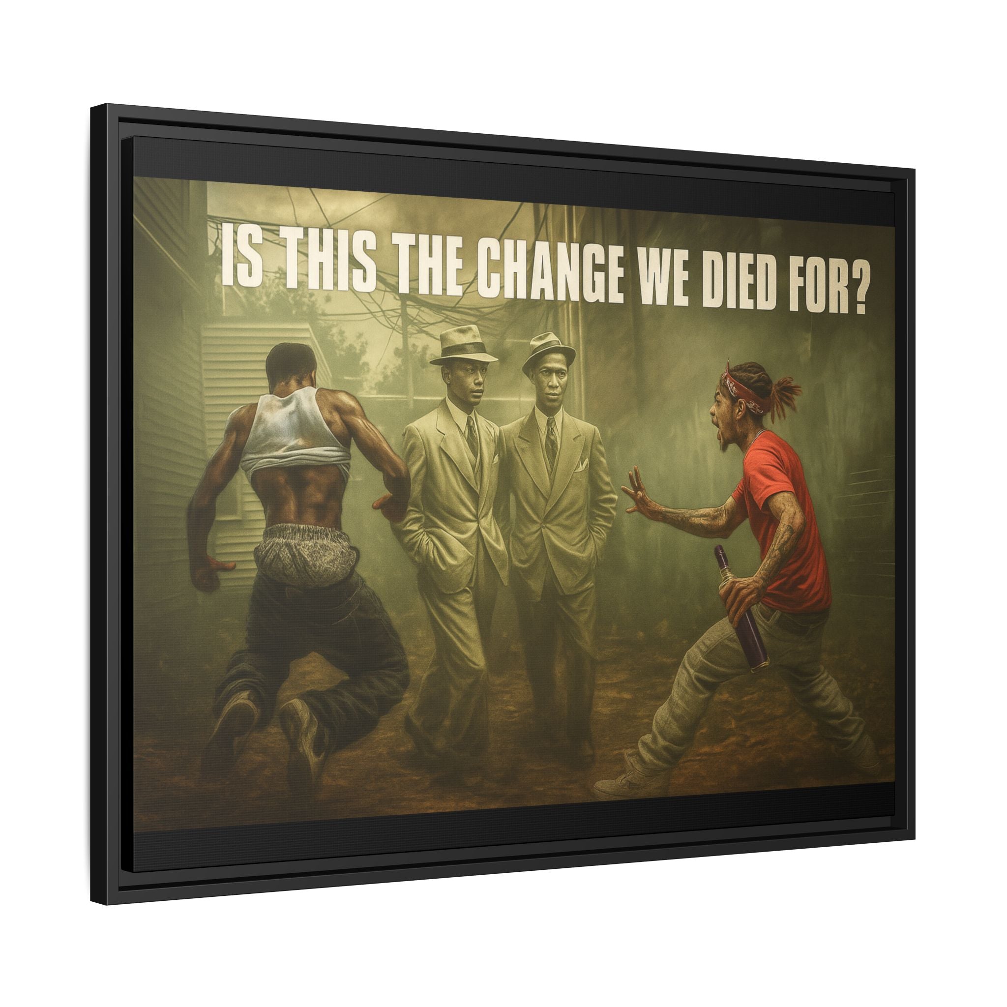 Framed Art Print: 'Is This The Change We Died For?' - Social Commentary Wall Decor, Black History Art, Motivational Home Decor, Gift [...]