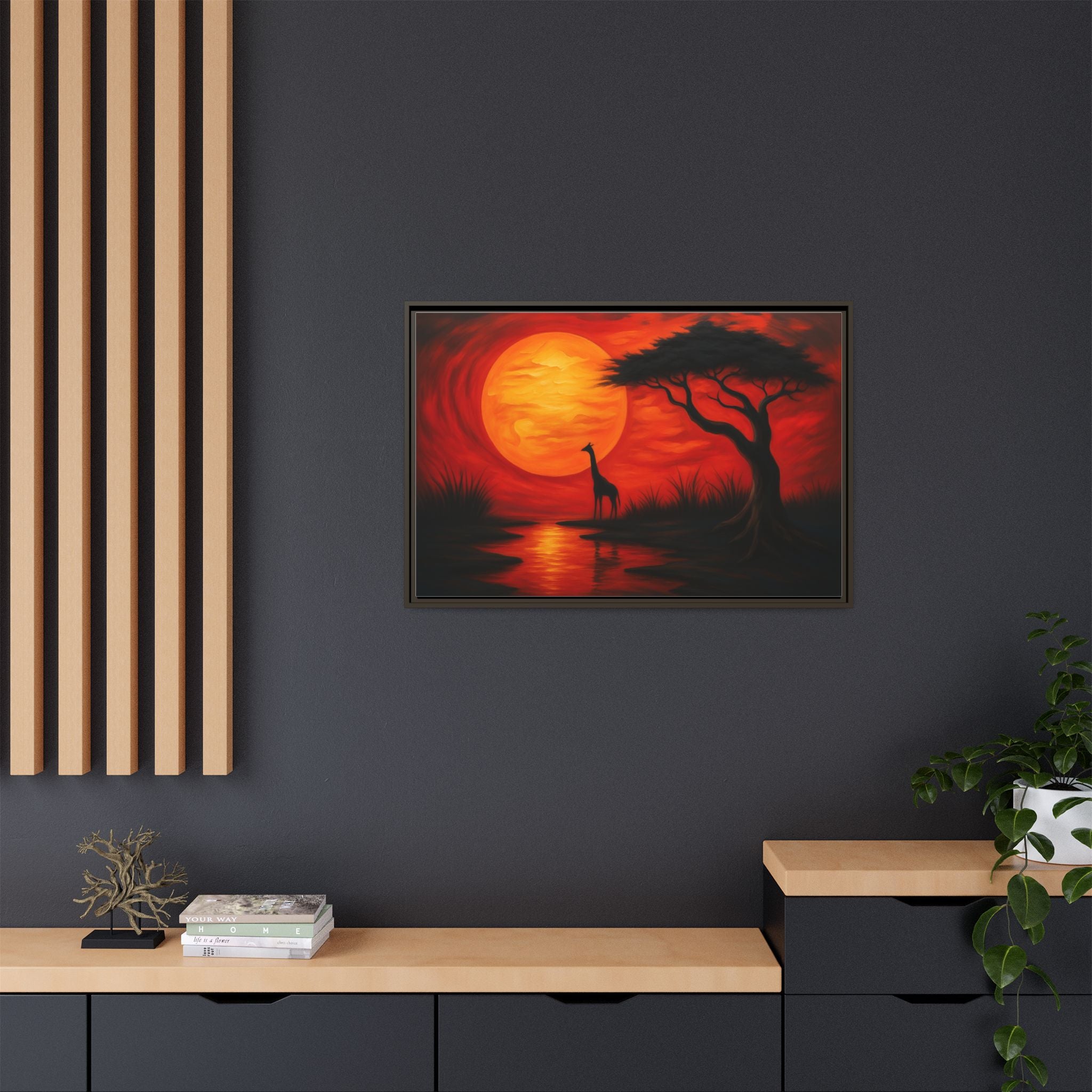 Giraffe Savanna Sunset