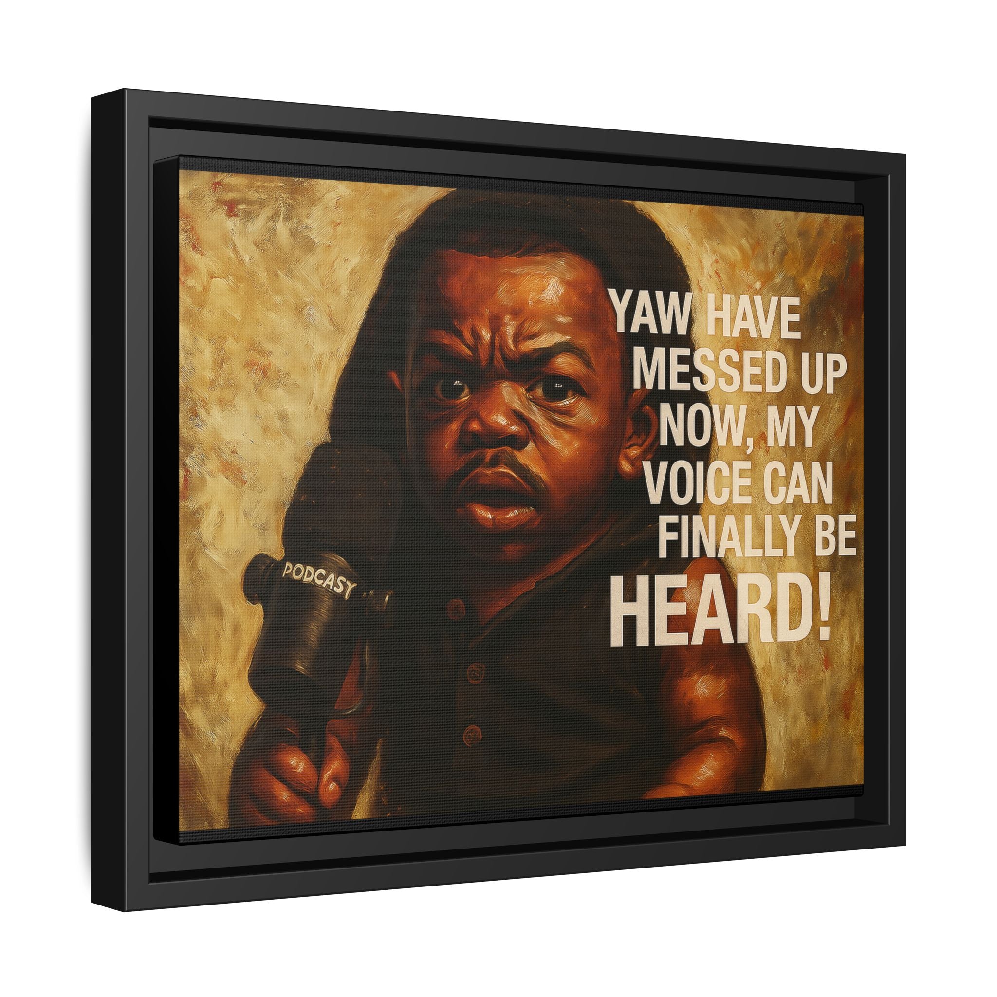 Framed Art Print of Empowering Voice Illustration, Home Decor, Gift for Podcasters, Unique Wall Art, Inspiring Room Accent