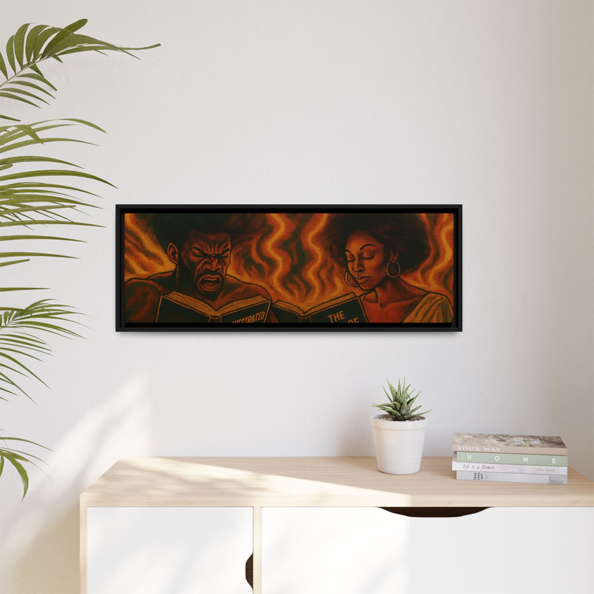 Colorful Motivational Wall Art, Inspirational Home Decor, Black Art Print, Gift for Parents, Empowerment Artwork, Framed Canvas