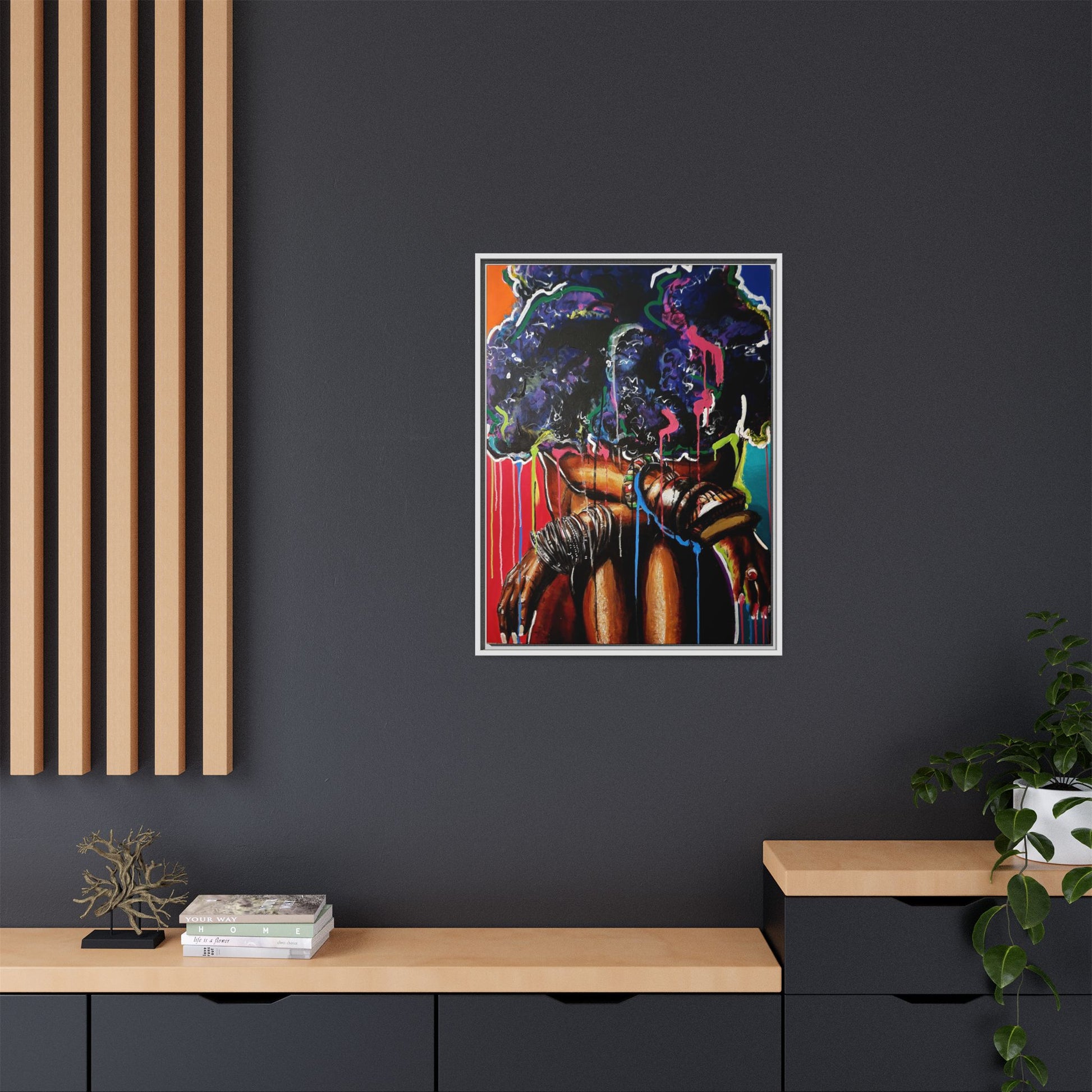 Bold Colorful Fro Lady