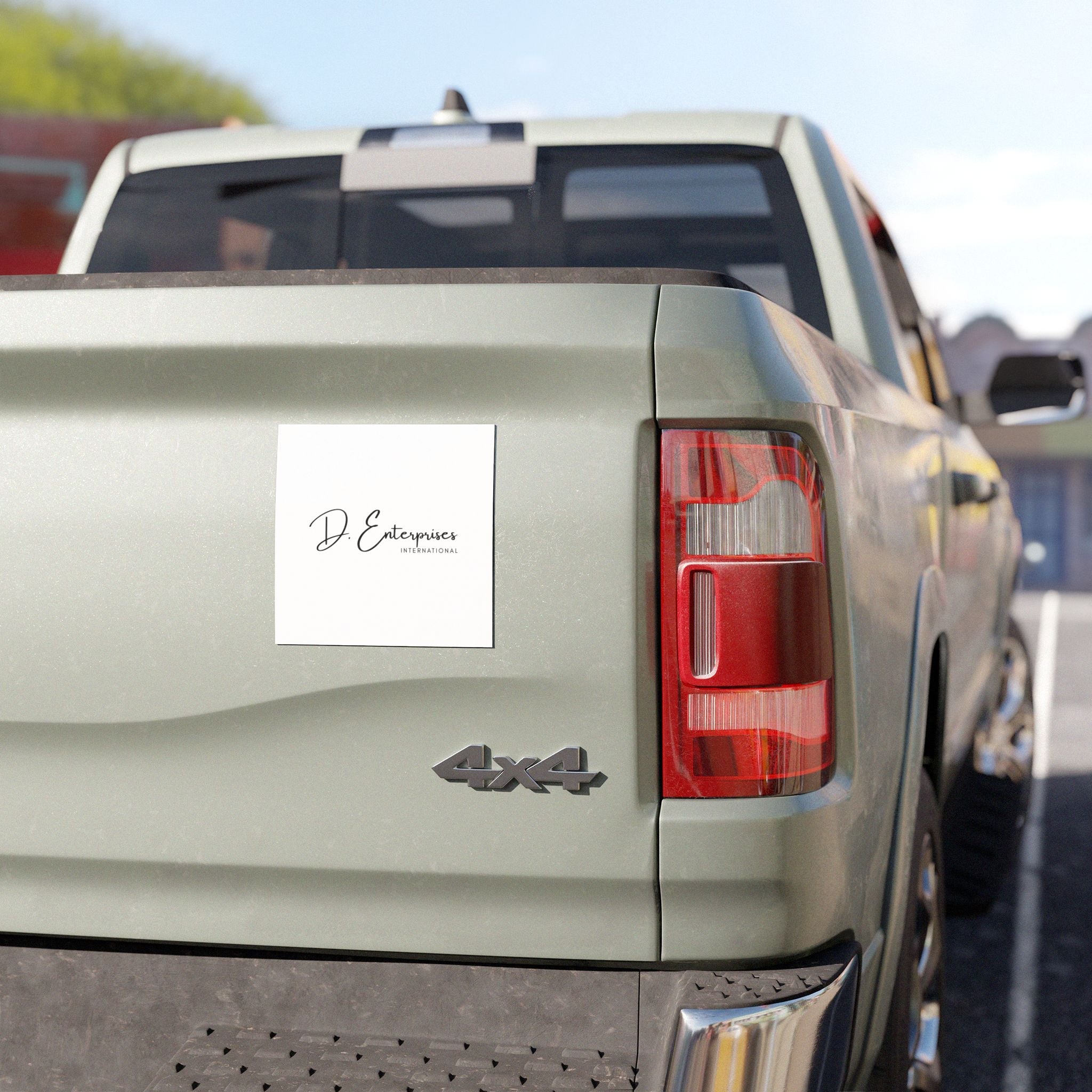 Floral Monogram Car Magnet — Custom 'D' Logo Magnetic Sign