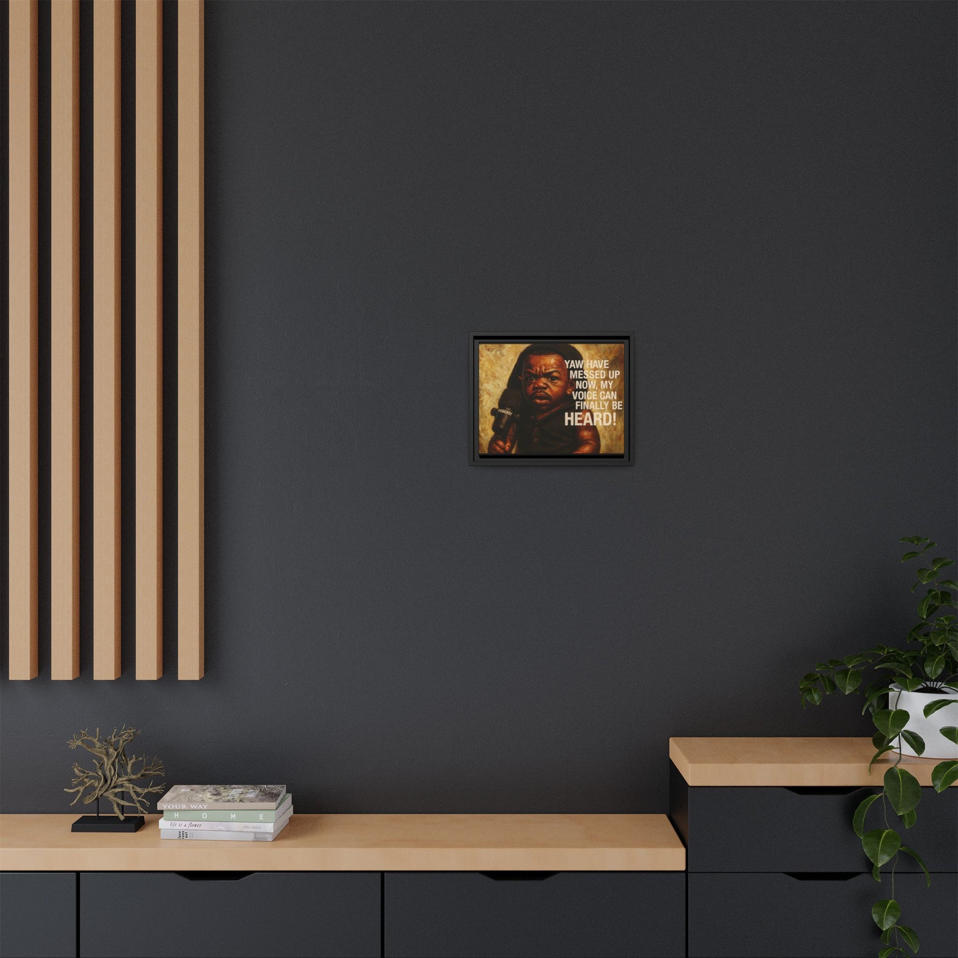 Framed Art Print of Empowering Voice Illustration, Home Decor, Gift for Podcasters, Unique Wall Art, Inspiring Room Accent