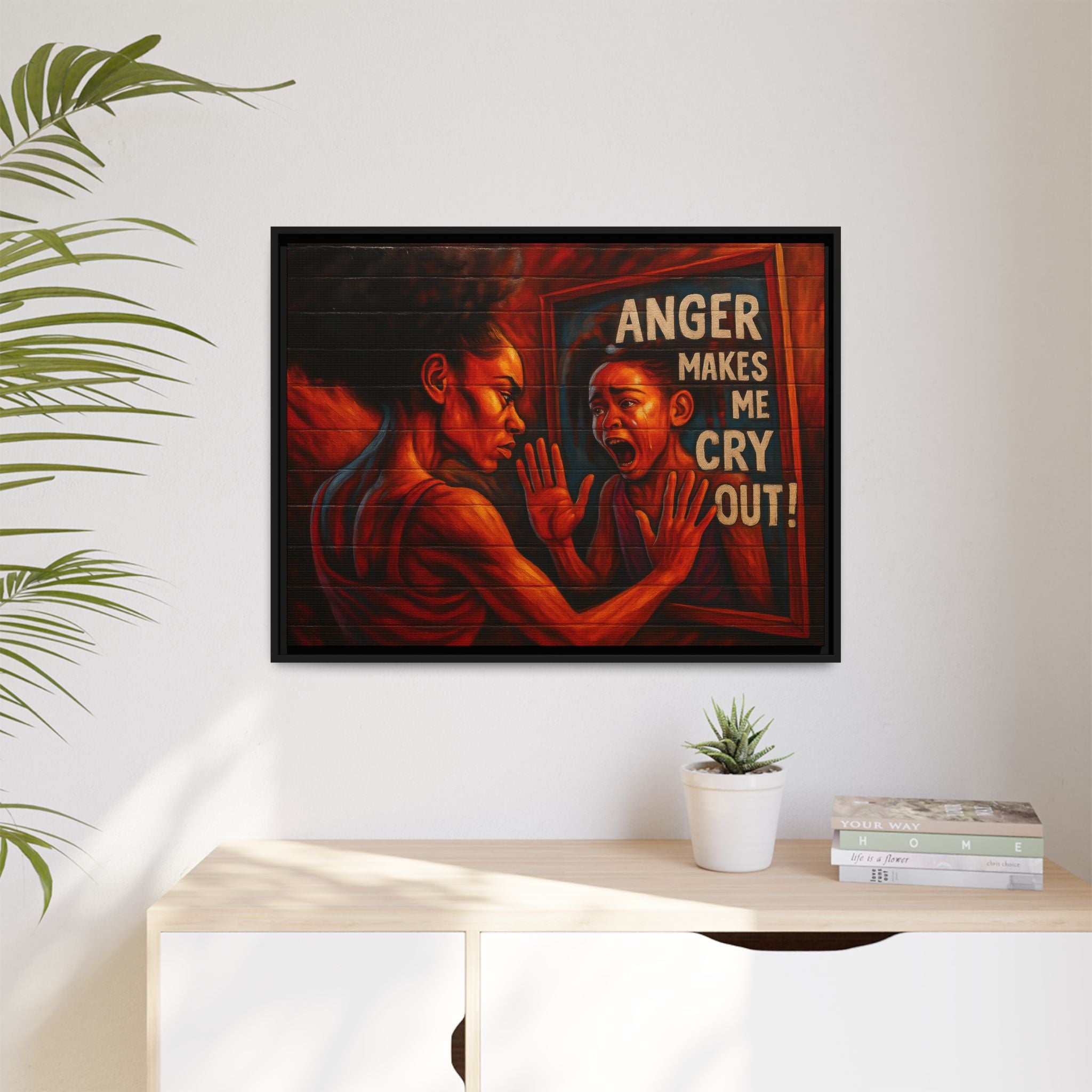 Framed Wall Art - Emotionally Resonant Canvas, Inspirational Home Decor, Powerful Motivational Gift, Unique Art for Self-Reflection