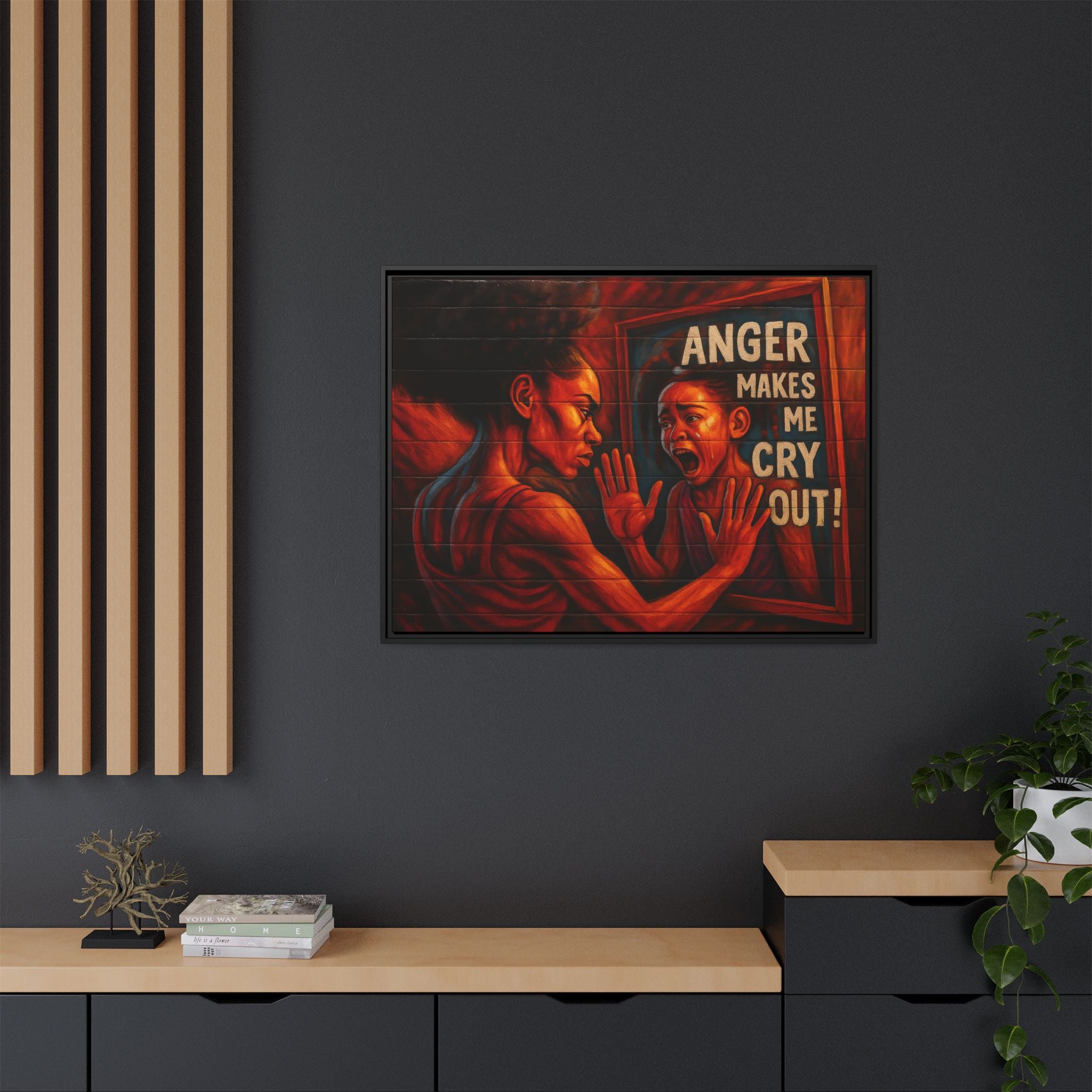 Framed Wall Art - Emotionally Resonant Canvas, Inspirational Home Decor, Powerful Motivational Gift, Unique Art for Self-Reflection