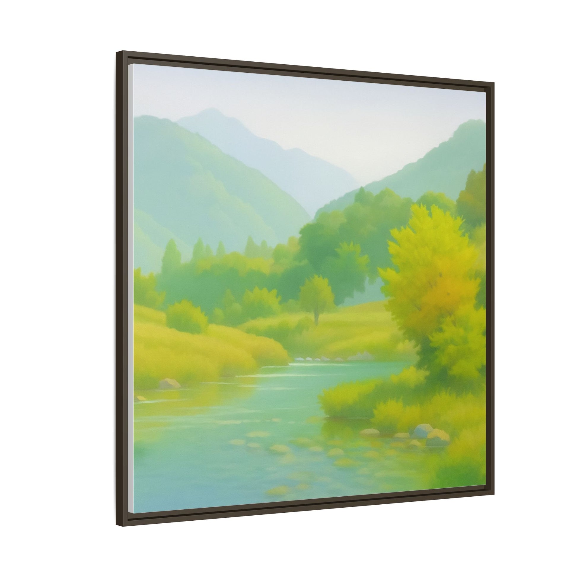 Calming River Green Landscape