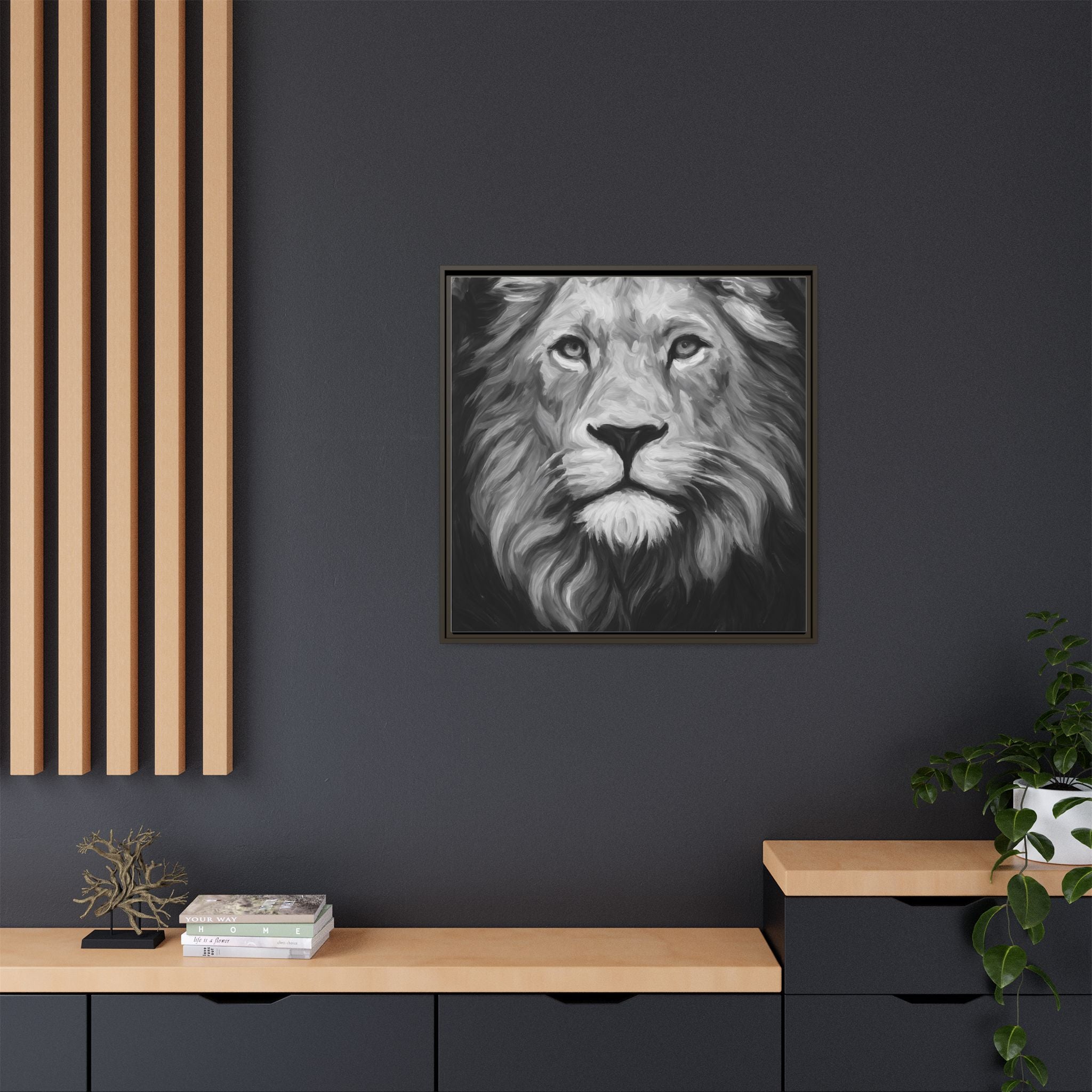 Black and White Lion 1
