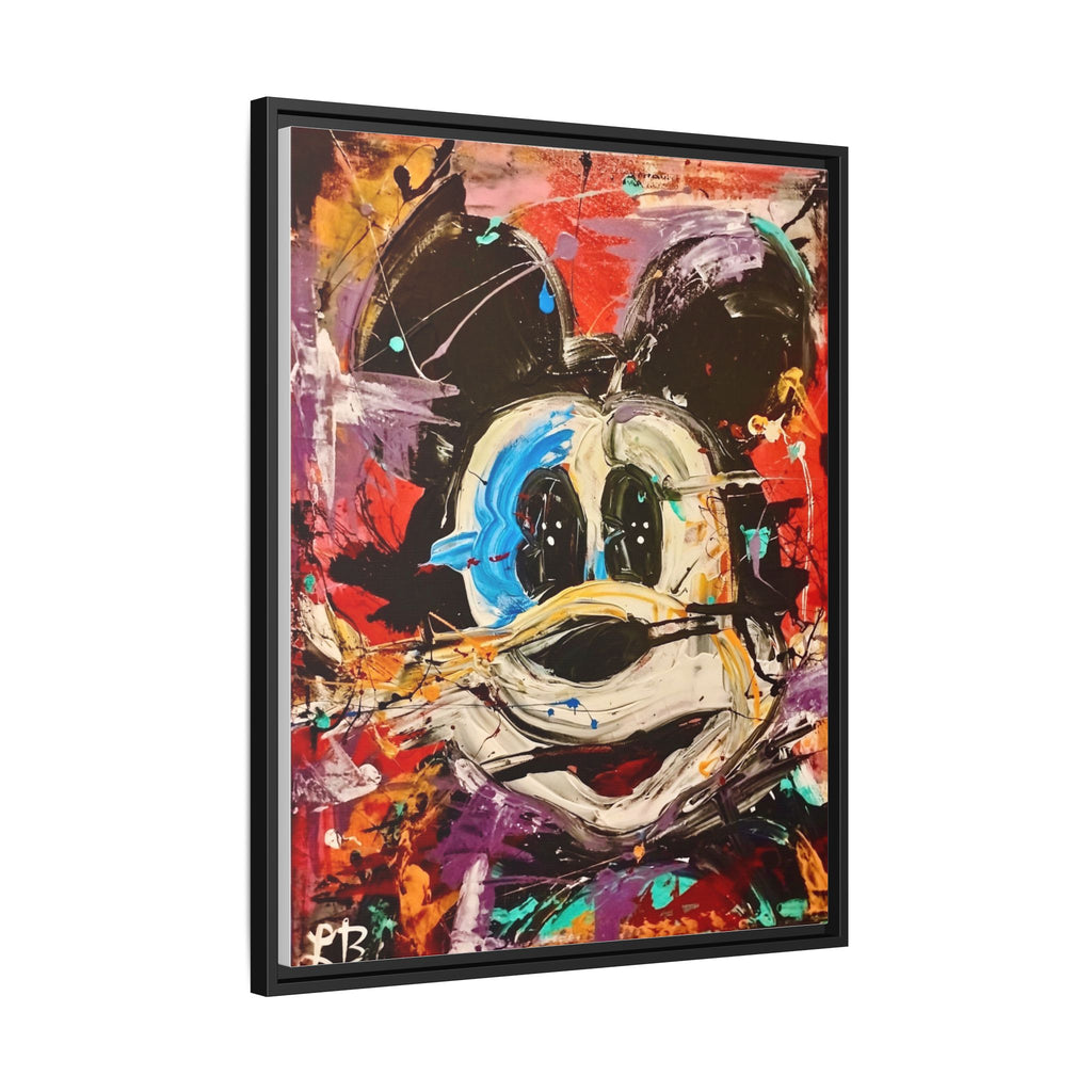 Framed Abstract Mouse Pop Art Canvas