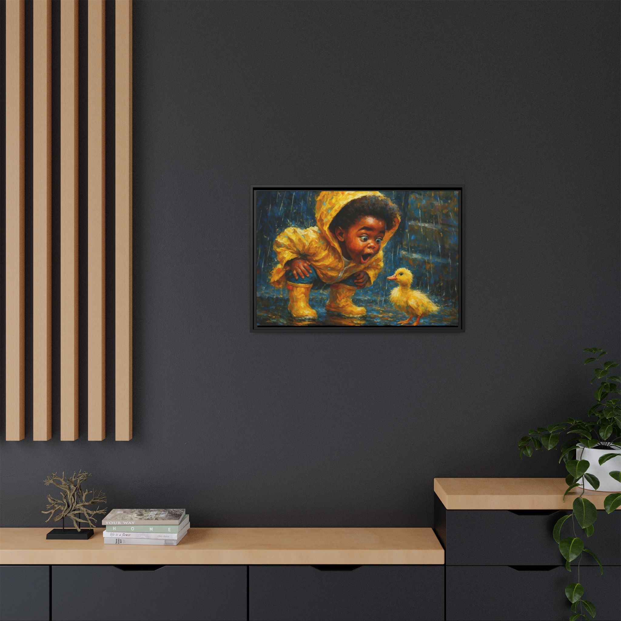 Yellow Child and Duck