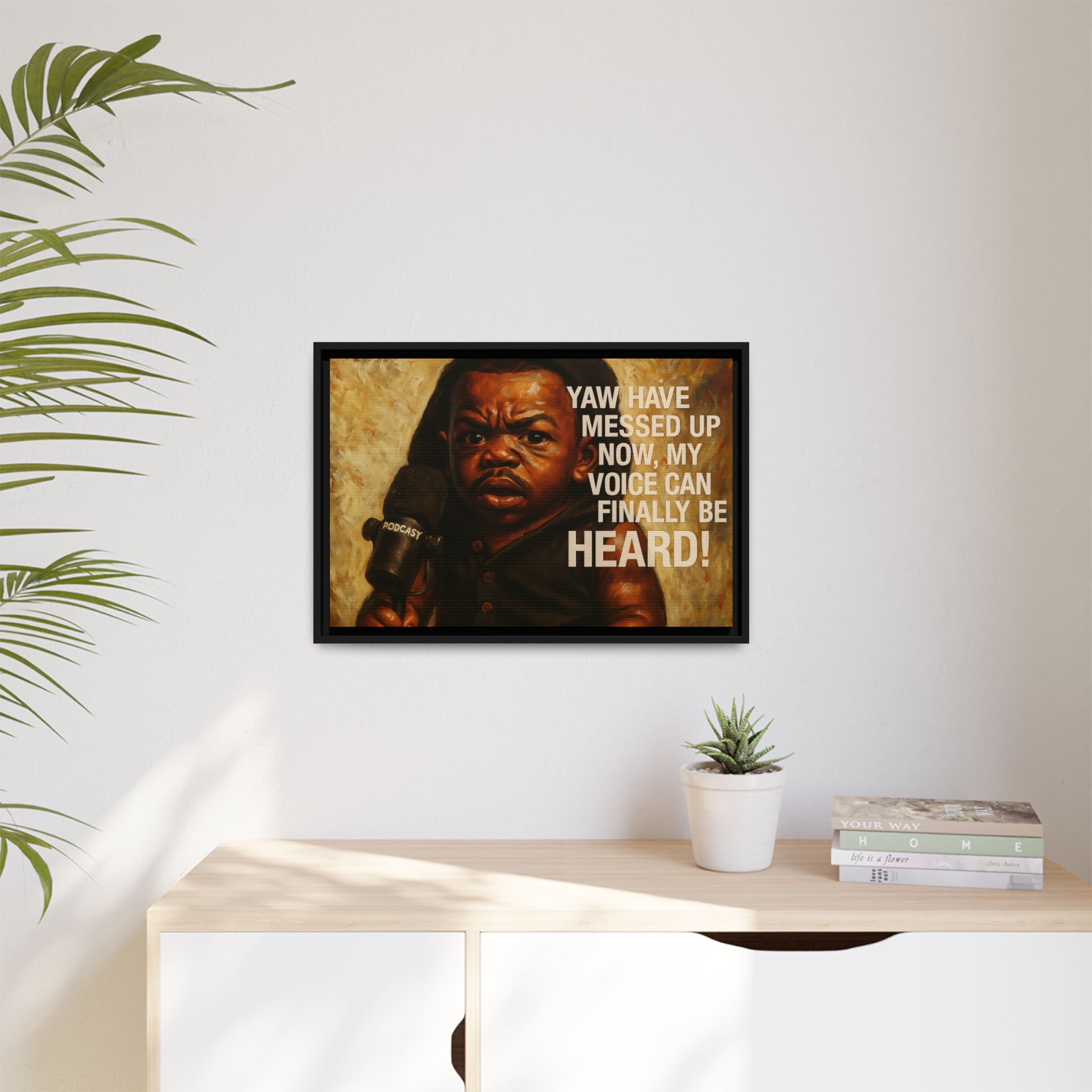 Framed Art Print of Empowering Voice Illustration, Home Decor, Gift for Podcasters, Unique Wall Art, Inspiring Room Accent